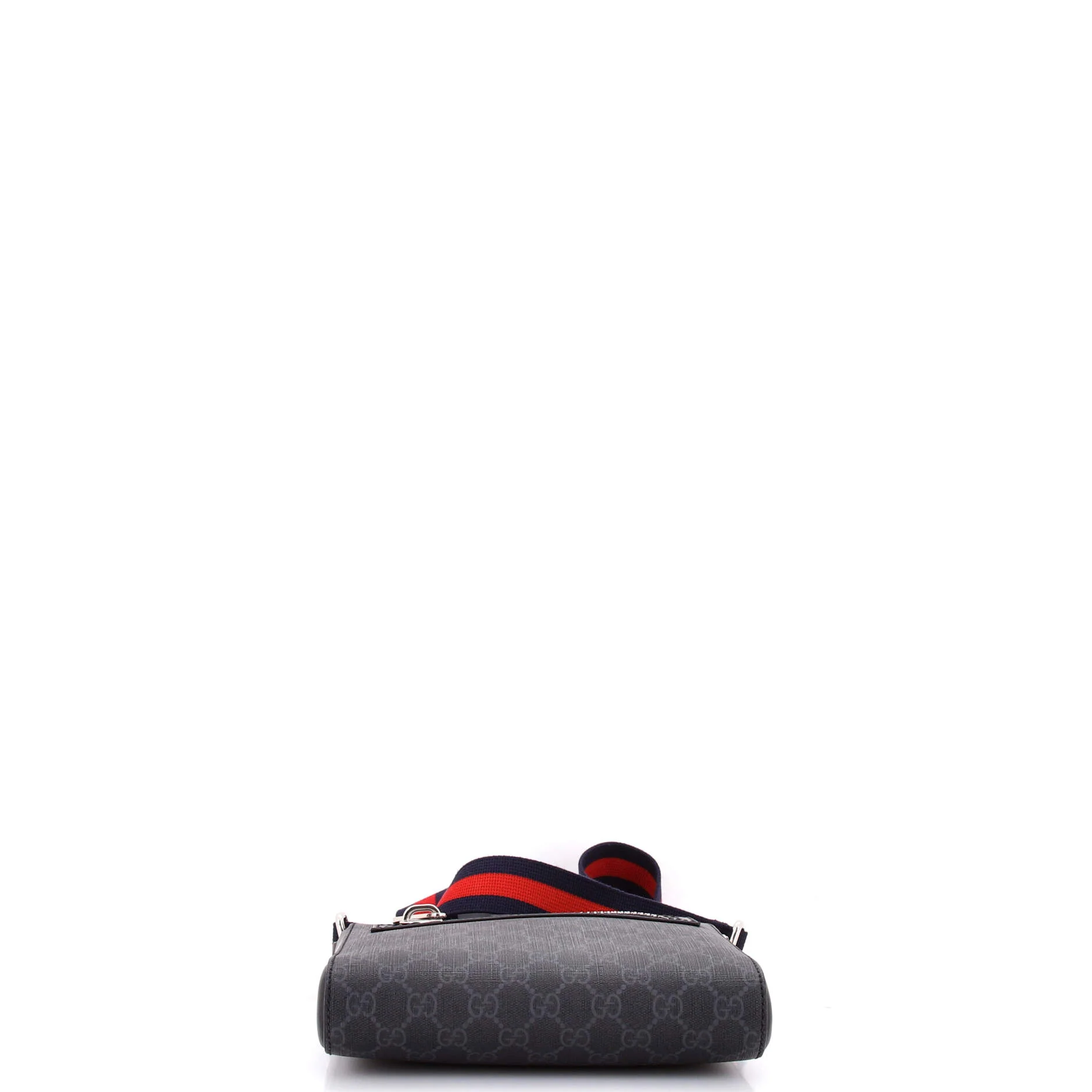 Web Strap Front Zip Messenger Bag GG Coated Canvas Small - Image 4