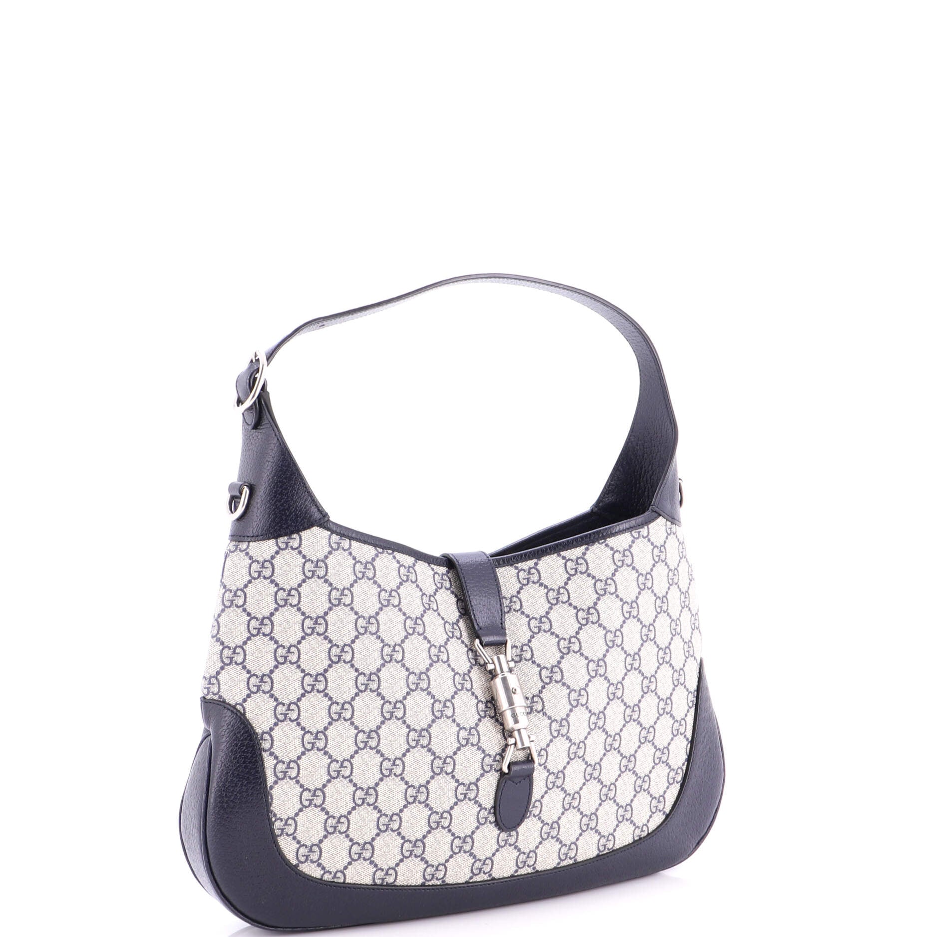 Web Strap Jackie 1961 Hobo GG Coated Canvas with Leather Medium - Image 3