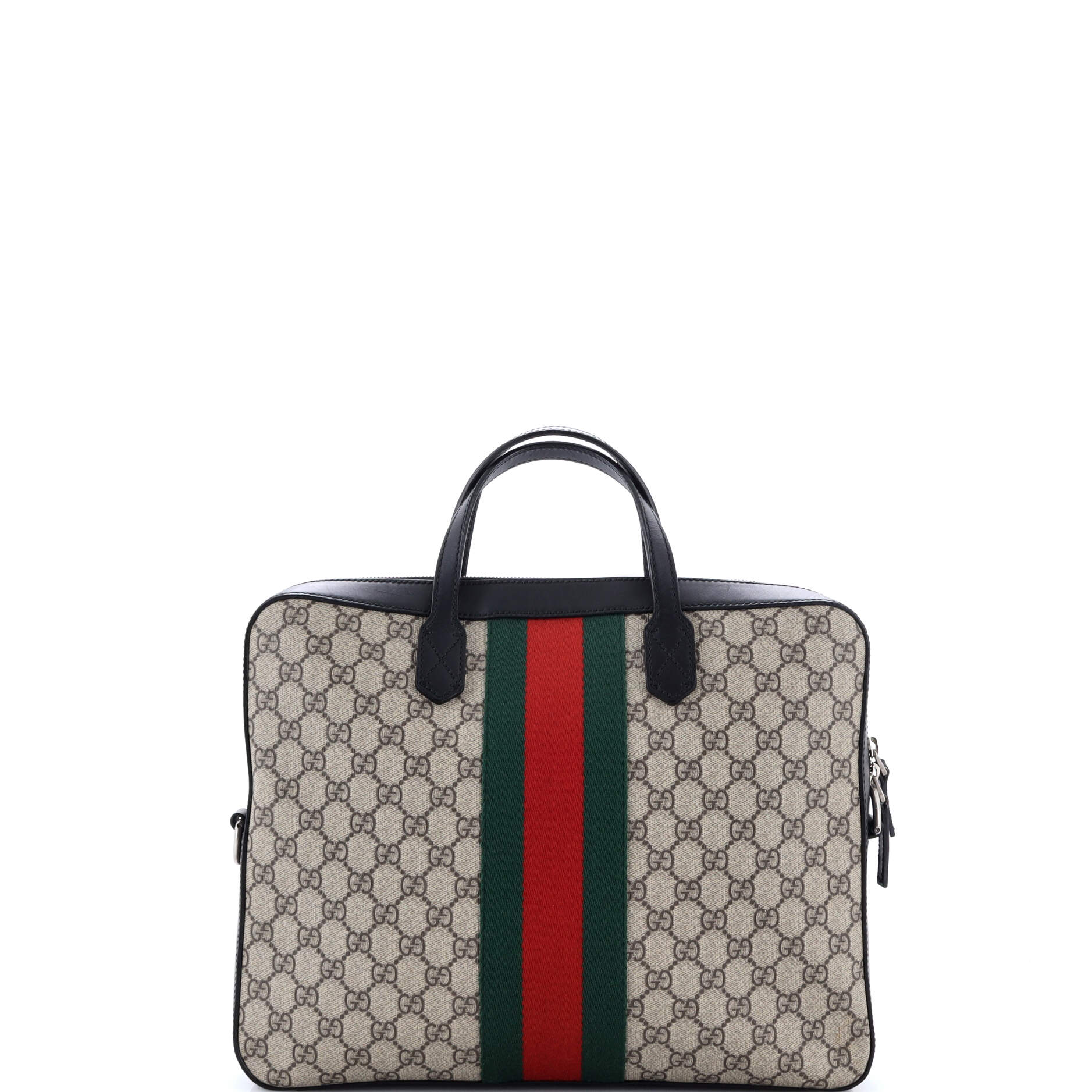 Web Zip Around Briefcase GG Coated Canvas Medium - Image 3