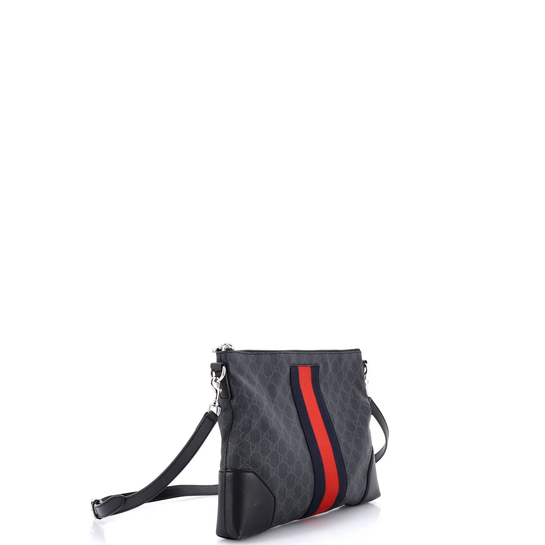 Web Zip Flat Messenger GG Coated Canvas Medium - Image 2