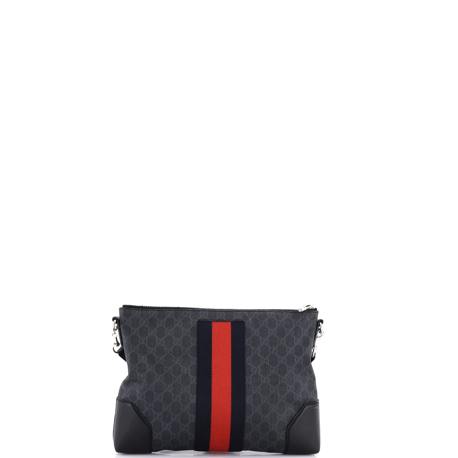 Web Zip Flat Messenger GG Coated Canvas Medium - Image 3
