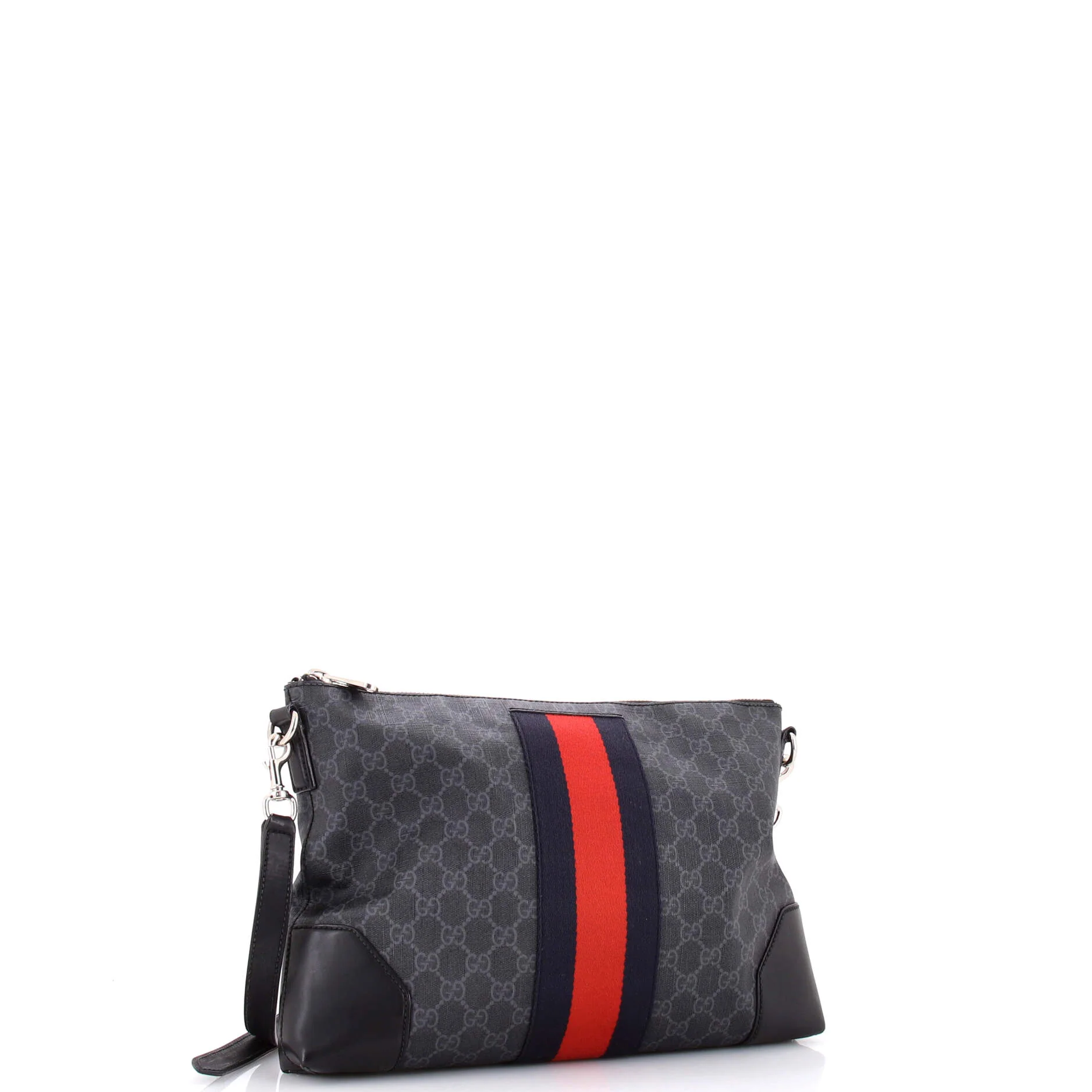 Web Zip Flat Messenger GG Coated Canvas Medium - Image 2
