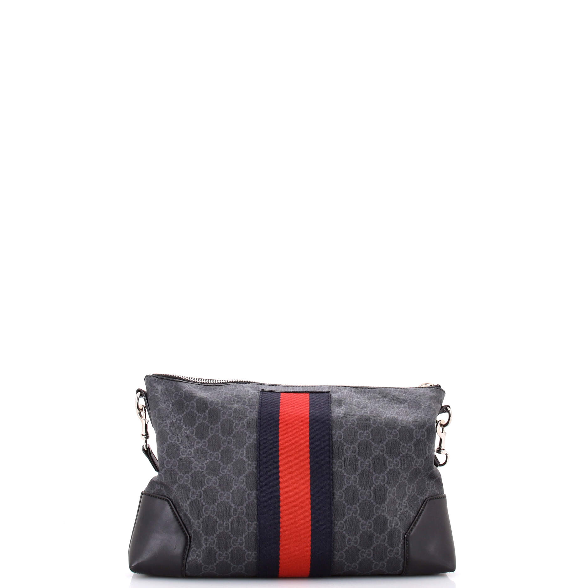 Web Zip Flat Messenger GG Coated Canvas Medium - Image 3