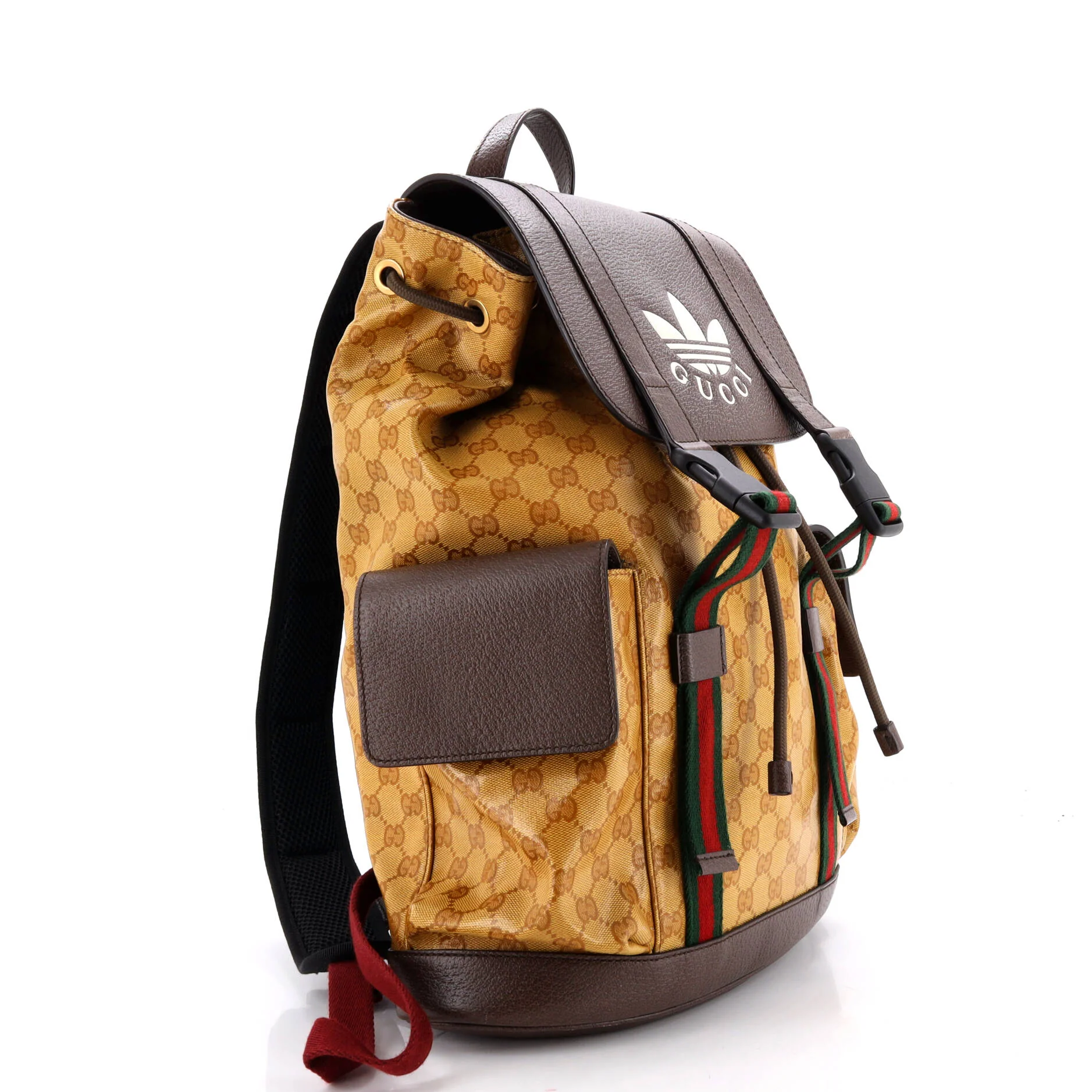 x adidas Double Pocket Buckle Backpack GG Coated Canvas Medium - Image 2