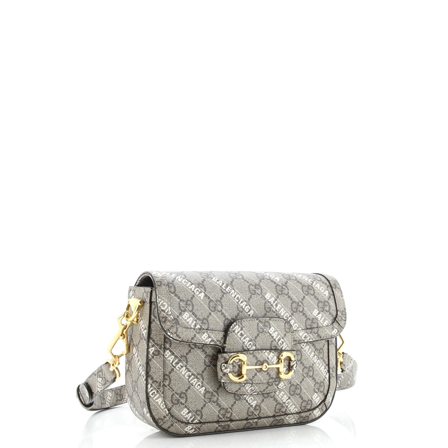 x Balenciaga The Hacker Project Horsebit 1955 Shoulder Bag GG Coated Canvas Mini - Image 6