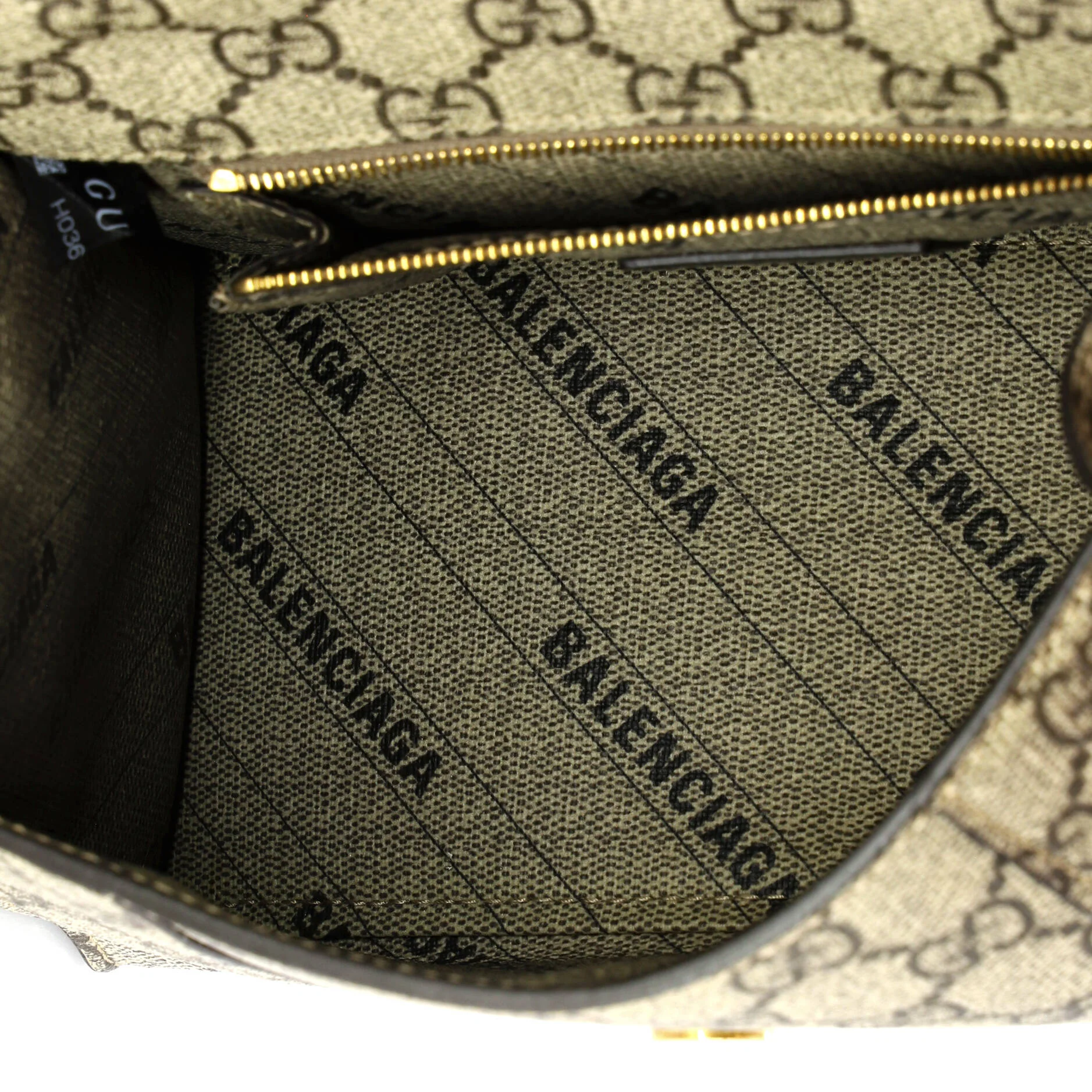 x Balenciaga The Hacker Project Hourglass Top Handle Bag GG Coated Canvas Small - Image 5