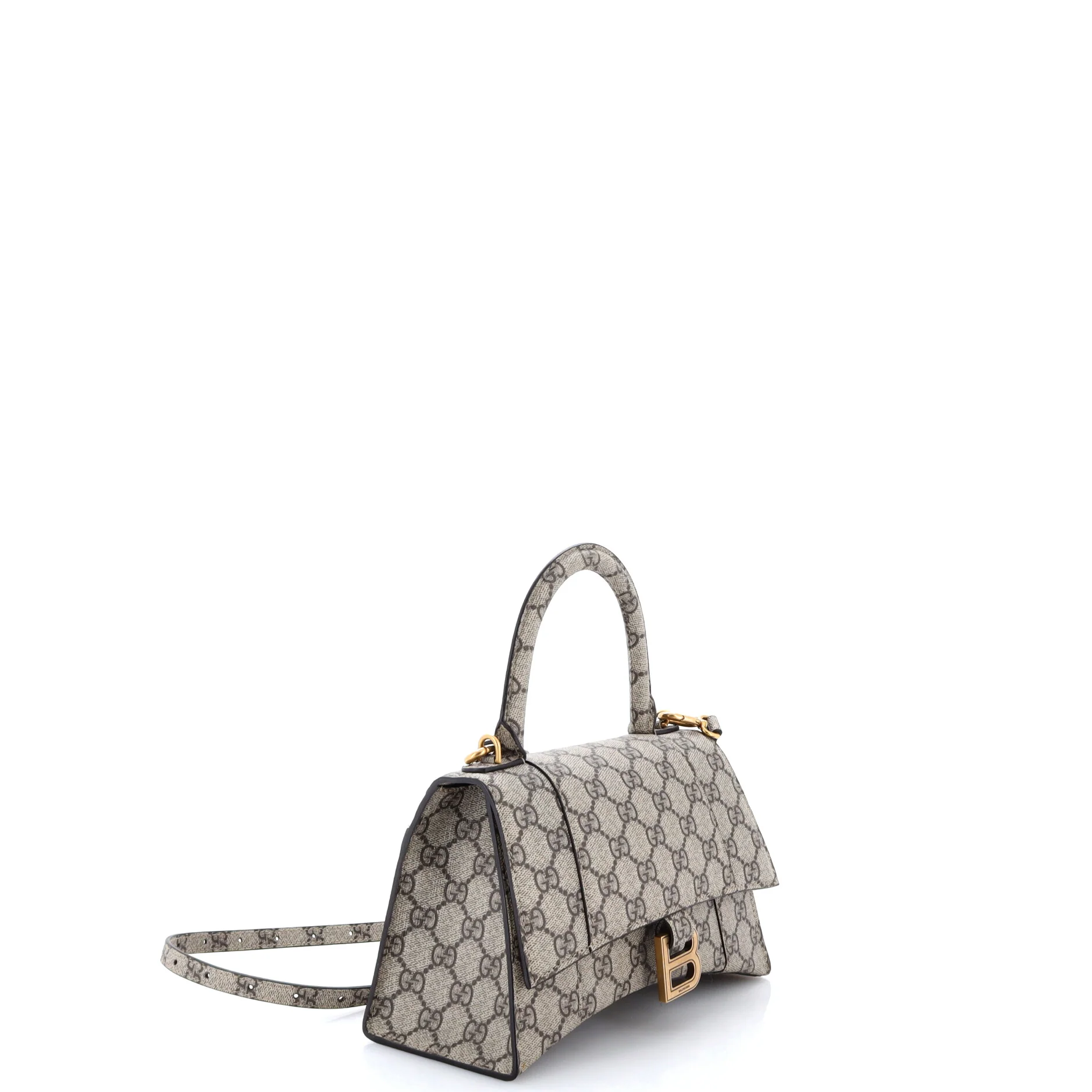 x Balenciaga The Hacker Project Hourglass Top Handle Bag GG Coated Canvas Small - Image 2