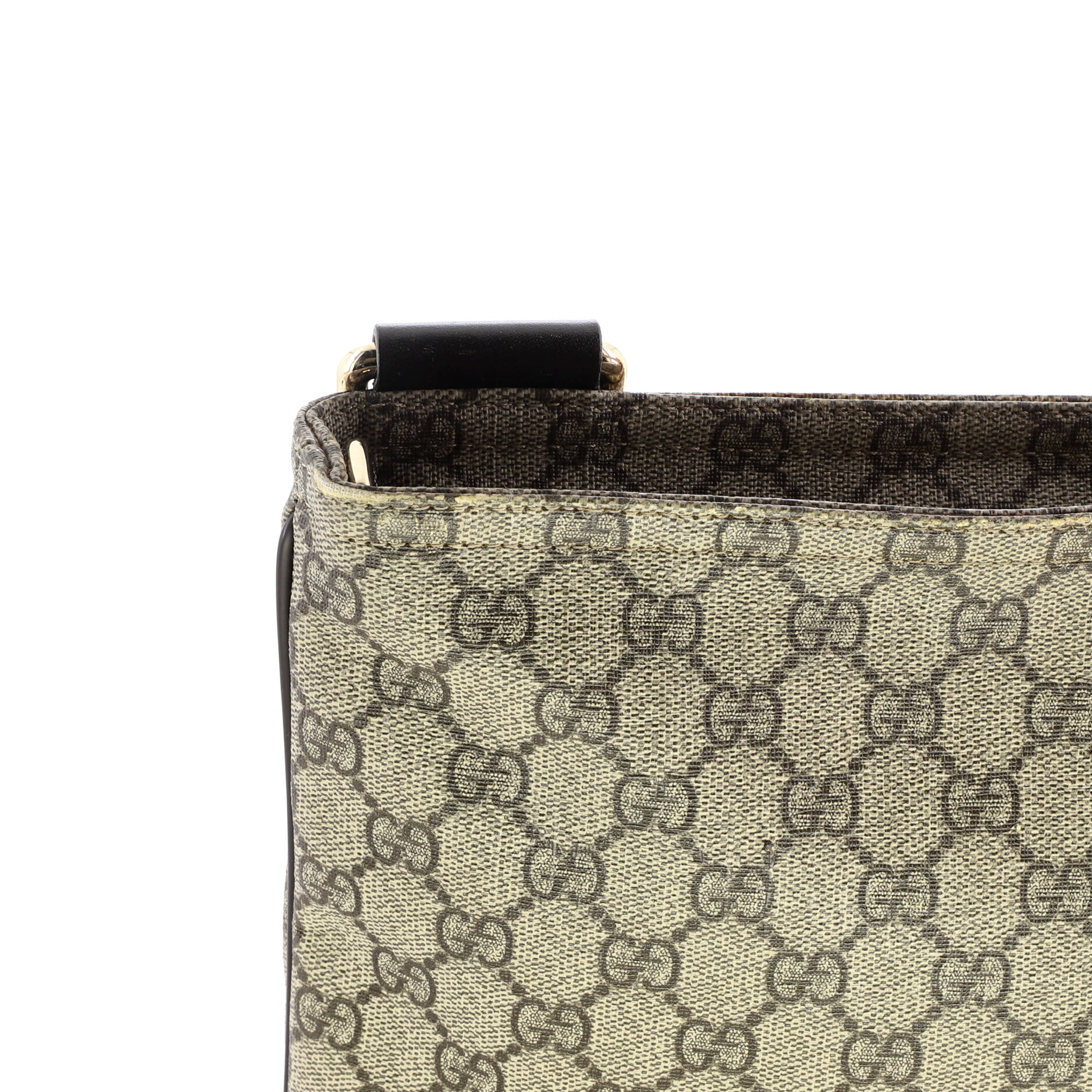 Zip Top Messenger Bag GG Coated Canvas Large - Image 7
