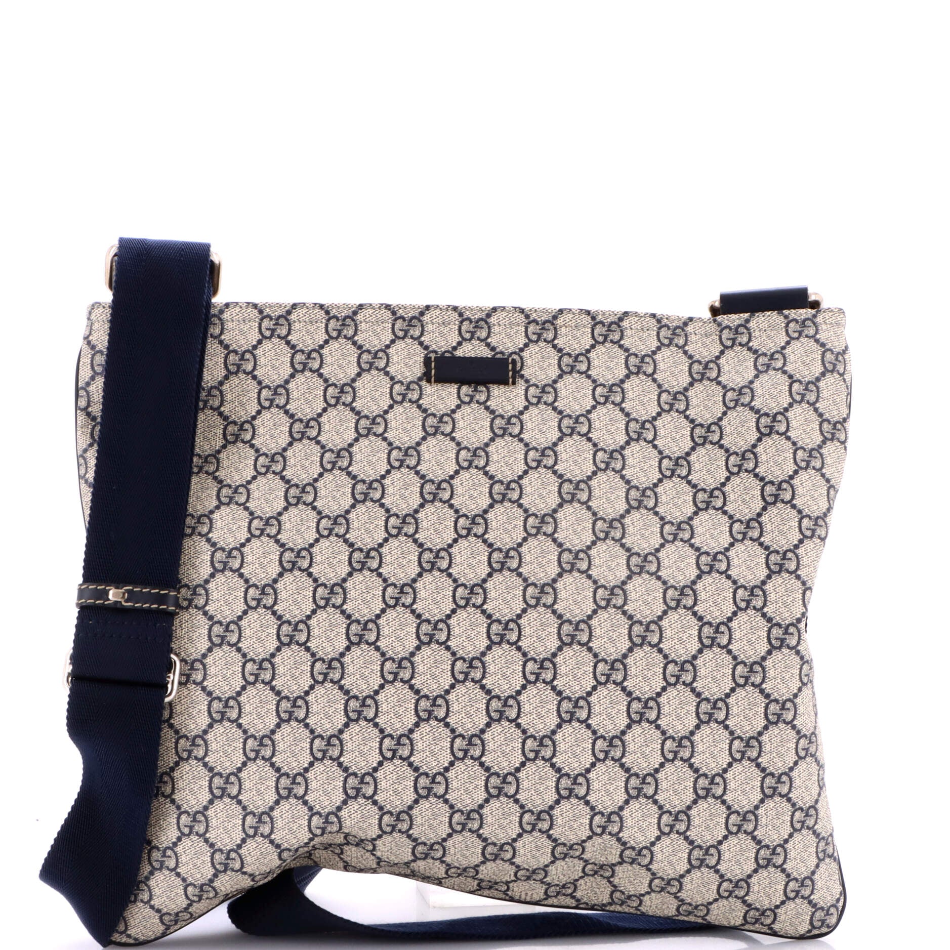 Zip Top Messenger Bag GG Coated Canvas Large