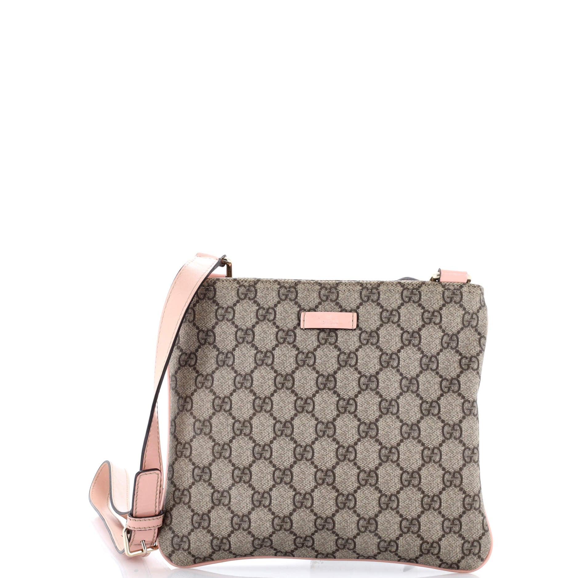 Zip Top Messenger Bag GG Coated Canvas Small