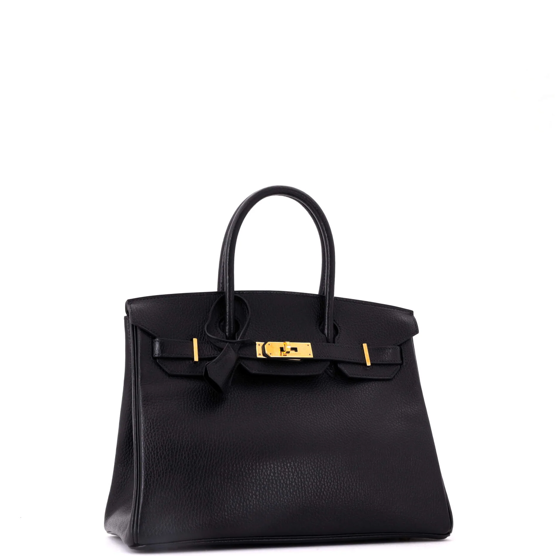 Birkin Handbag Noir Ardennes with Gold Hardware 30 - Image 2