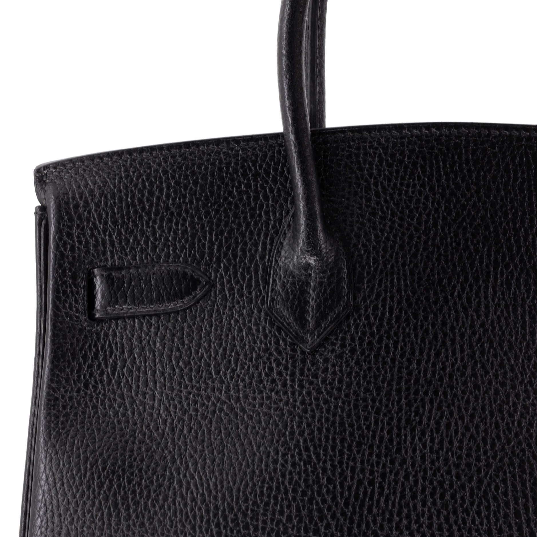Birkin Handbag Noir Ardennes with Gold Hardware 30 - Image 8
