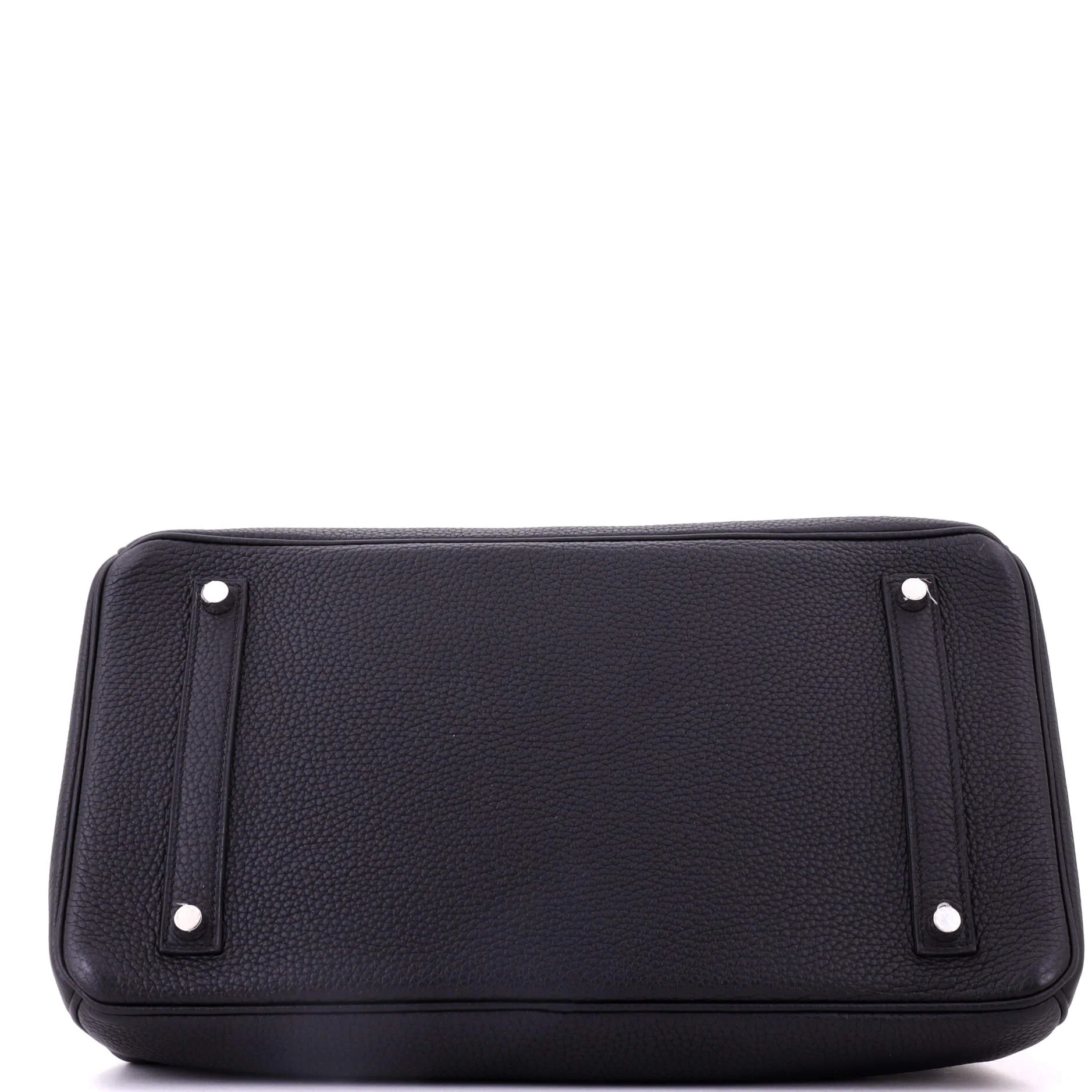 Birkin Handbag Noir Clemence with Palladium Hardware 35 - Image 5