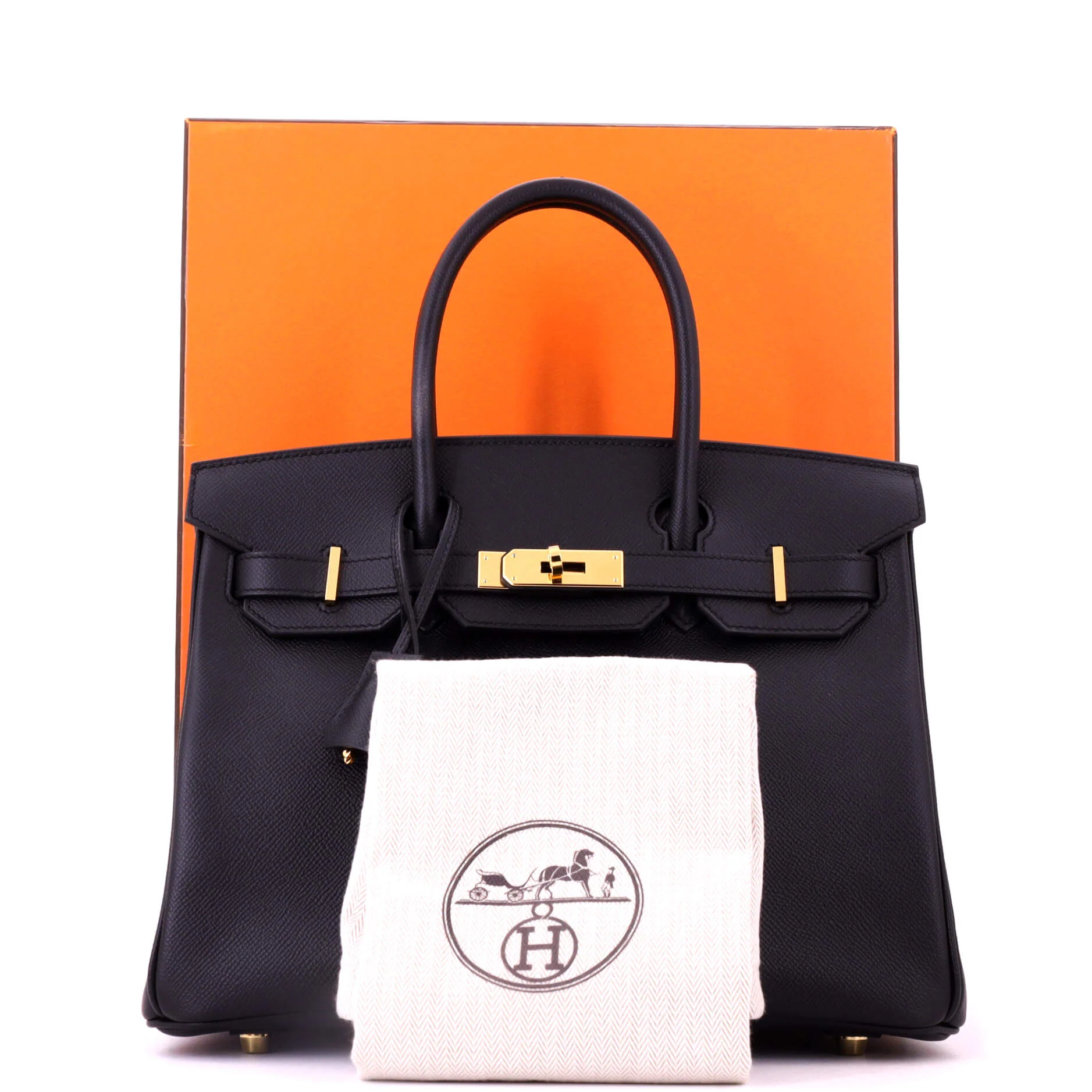 Birkin Handbag Noir Epsom with Gold Hardware 30 - Image 2
