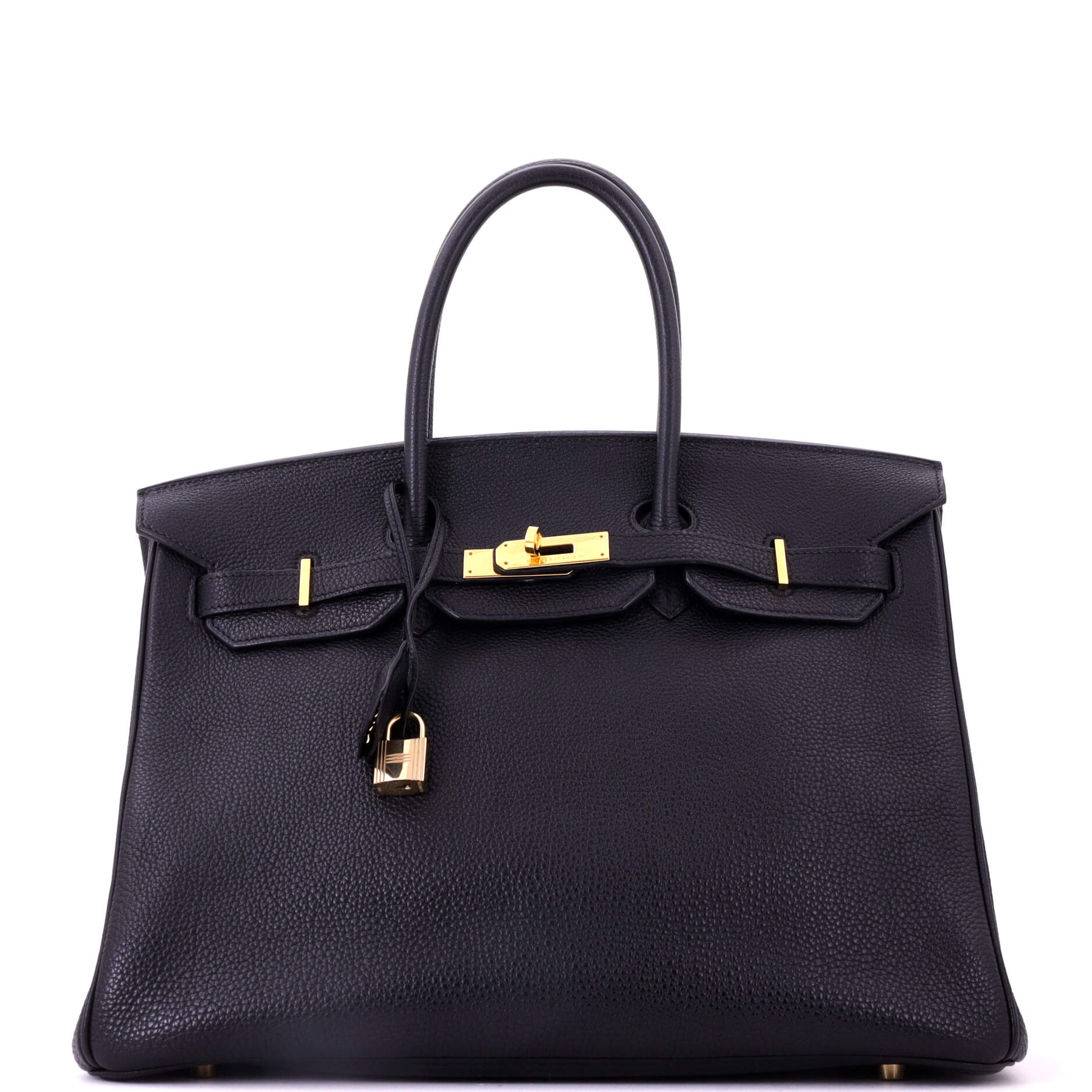 Birkin Handbag Noir Togo with Gold Hardware 35