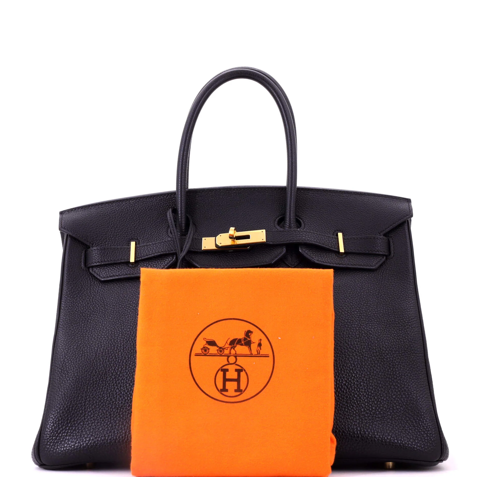 Birkin Handbag Noir Togo with Gold Hardware 35 - Image 2