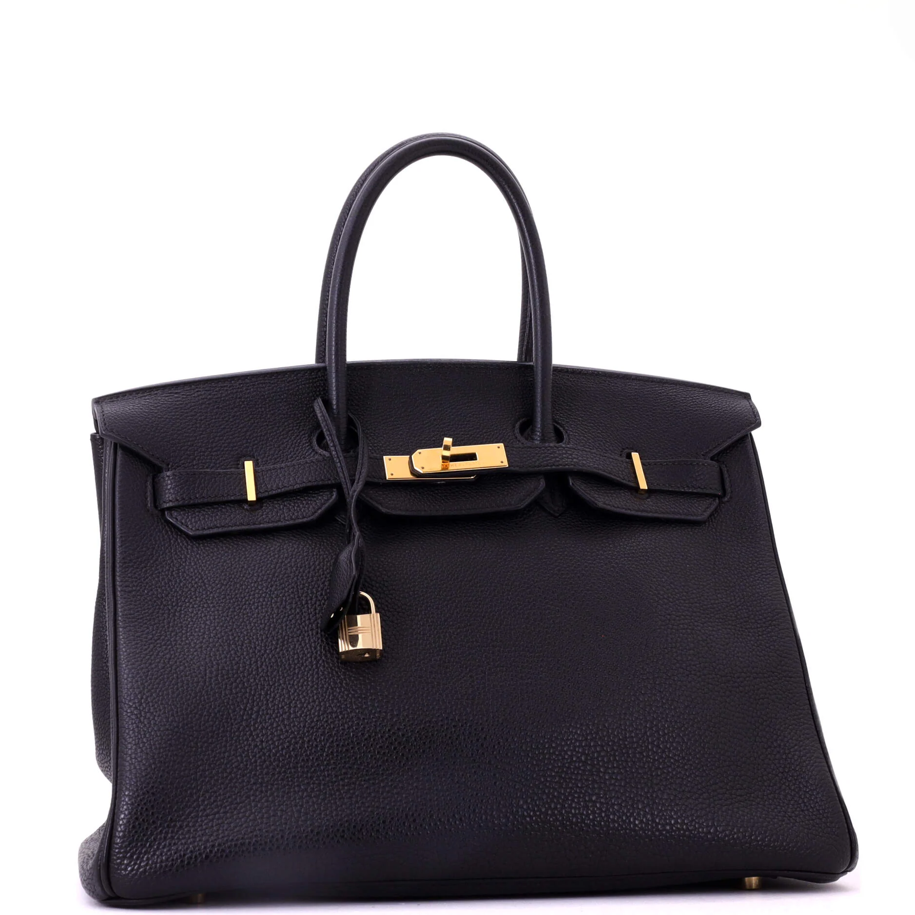Birkin Handbag Noir Togo with Gold Hardware 35 - Image 3