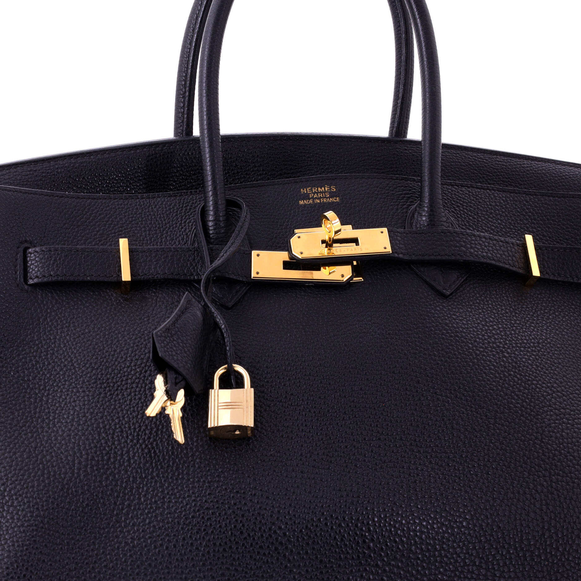 Birkin Handbag Noir Togo with Gold Hardware 35 - Image 7