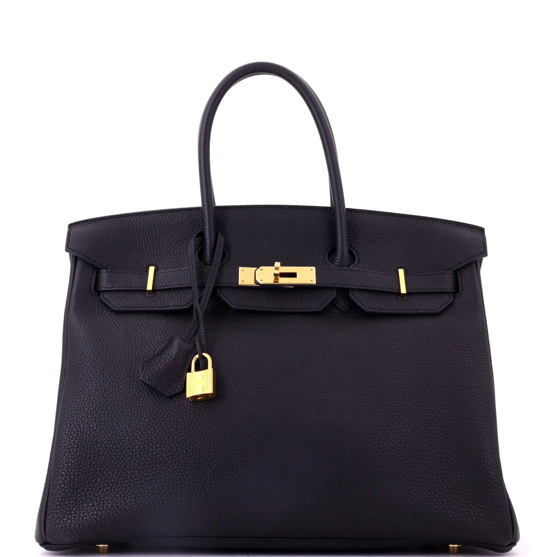 Birkin Handbag Noir Togo with Gold Hardware 35