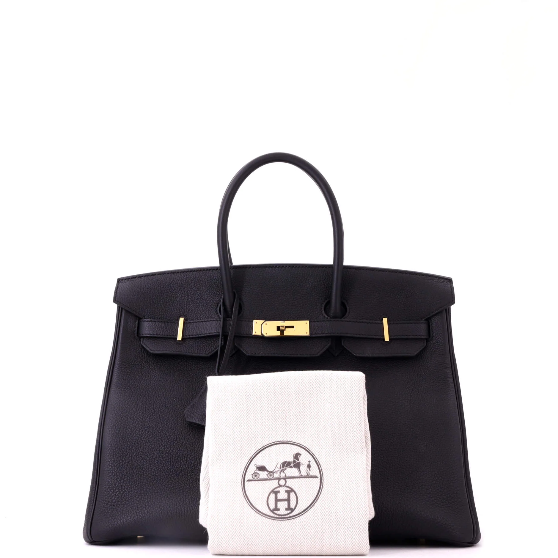 Birkin Handbag Noir Togo with Gold Hardware 35 - Image 2