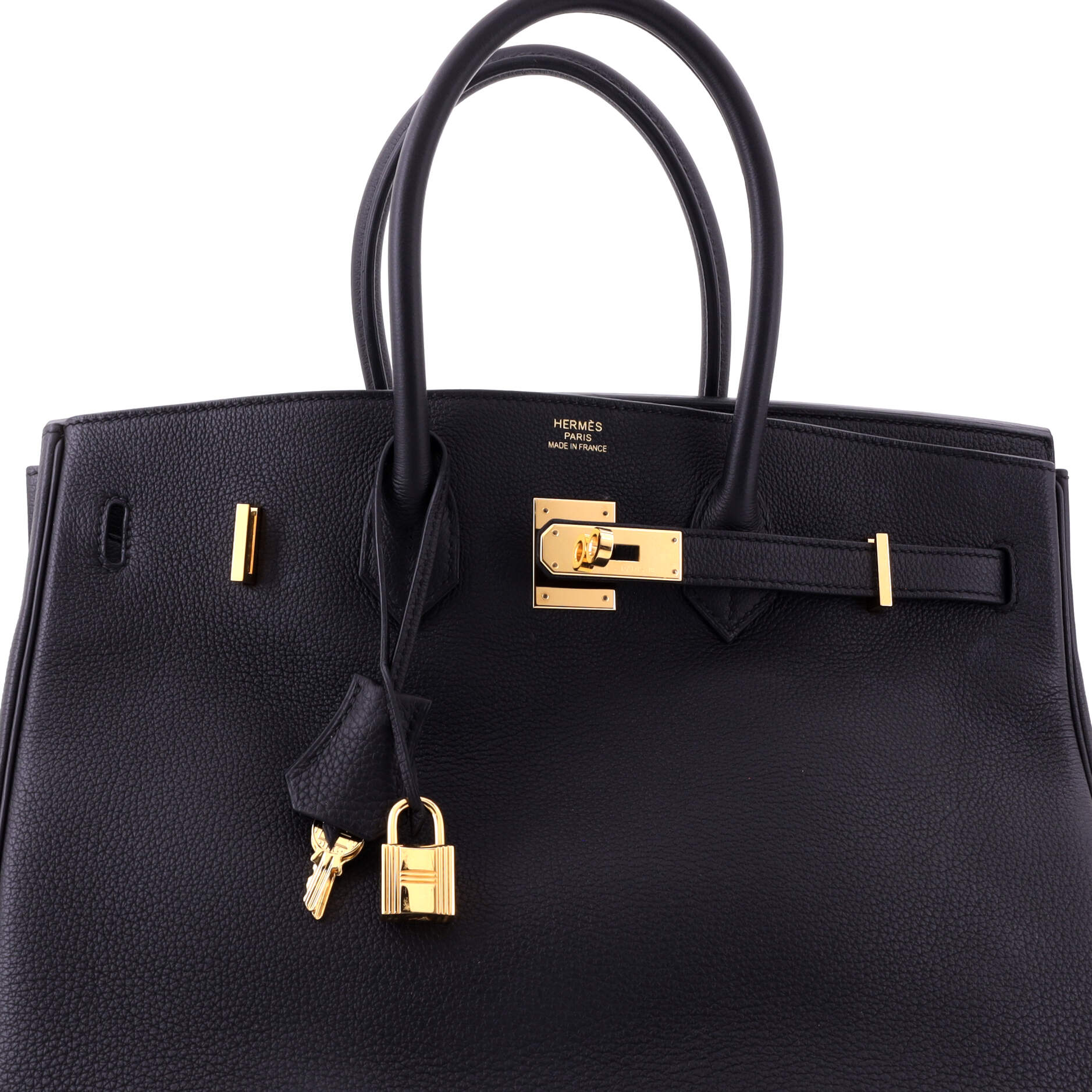 Birkin Handbag Noir Togo with Gold Hardware 35 - Image 6