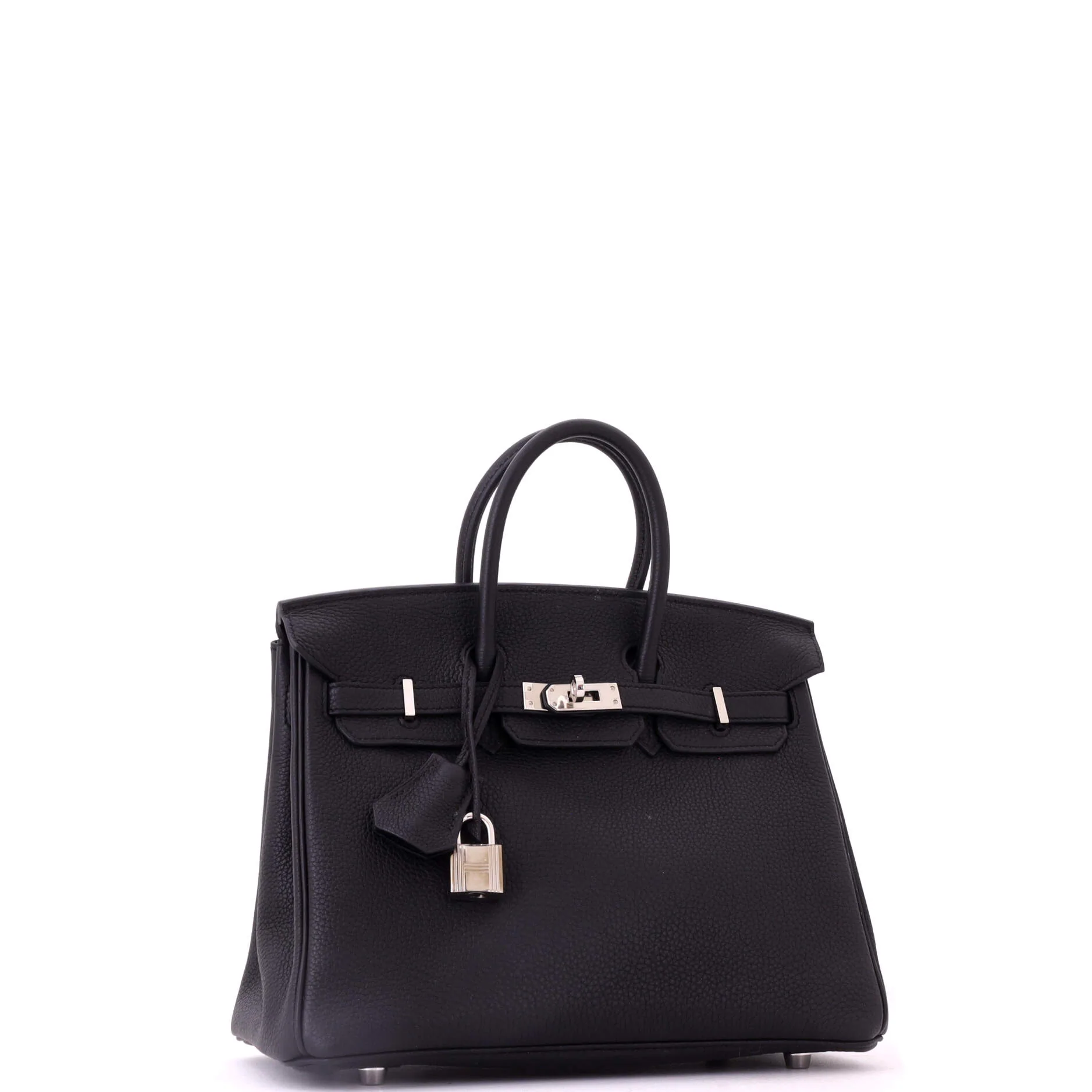 Birkin Handbag Noir Togo with Palladium Hardware 25 - Image 3