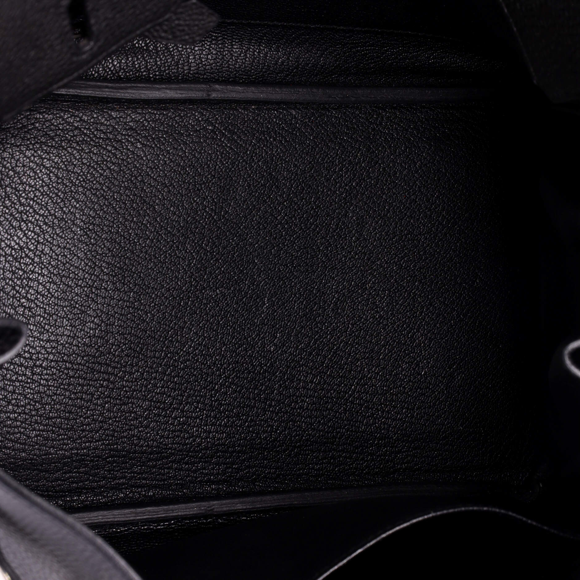 Birkin Handbag Noir Togo with Palladium Hardware 25 - Image 7