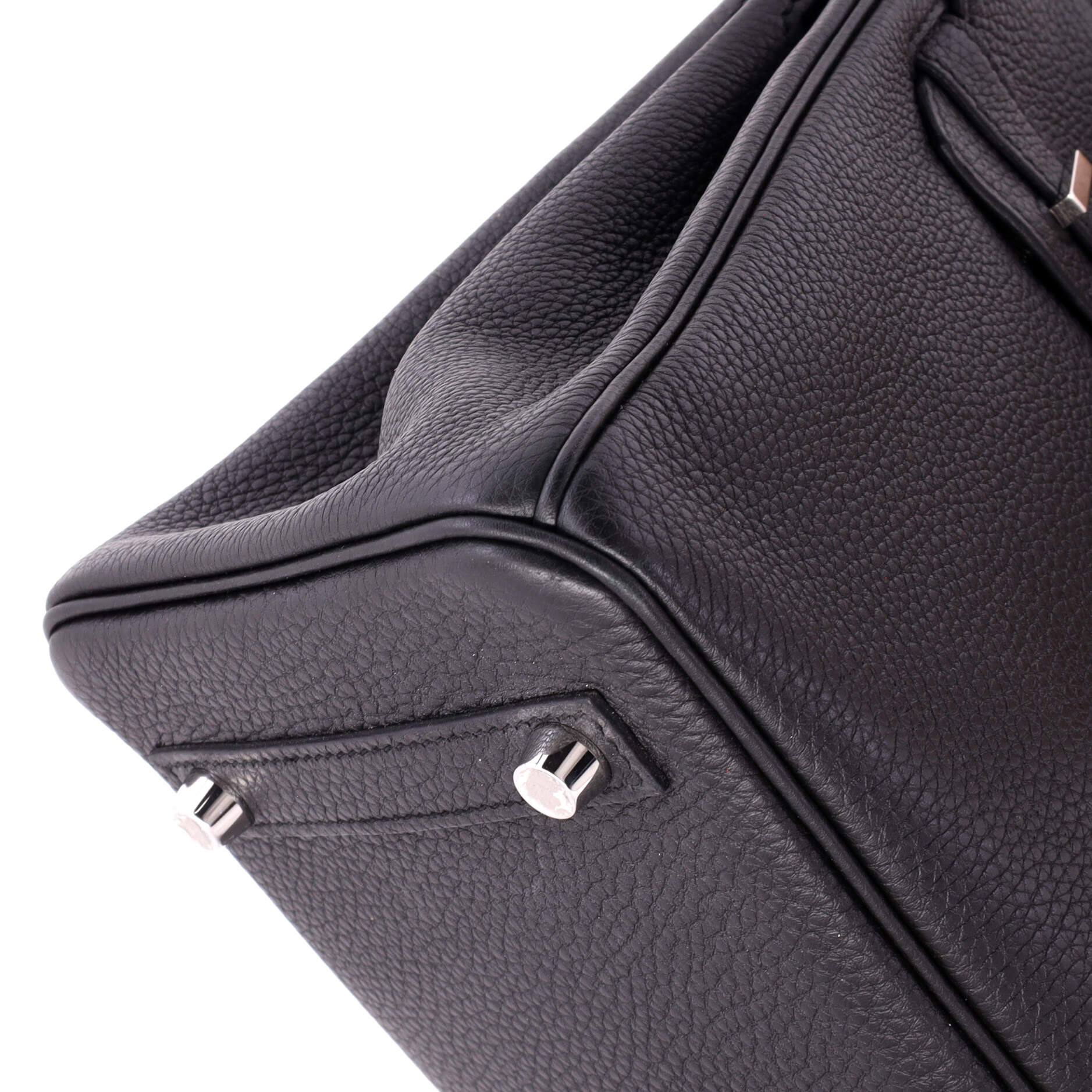 Birkin Handbag Noir Togo with Palladium Hardware 25 - Image 8