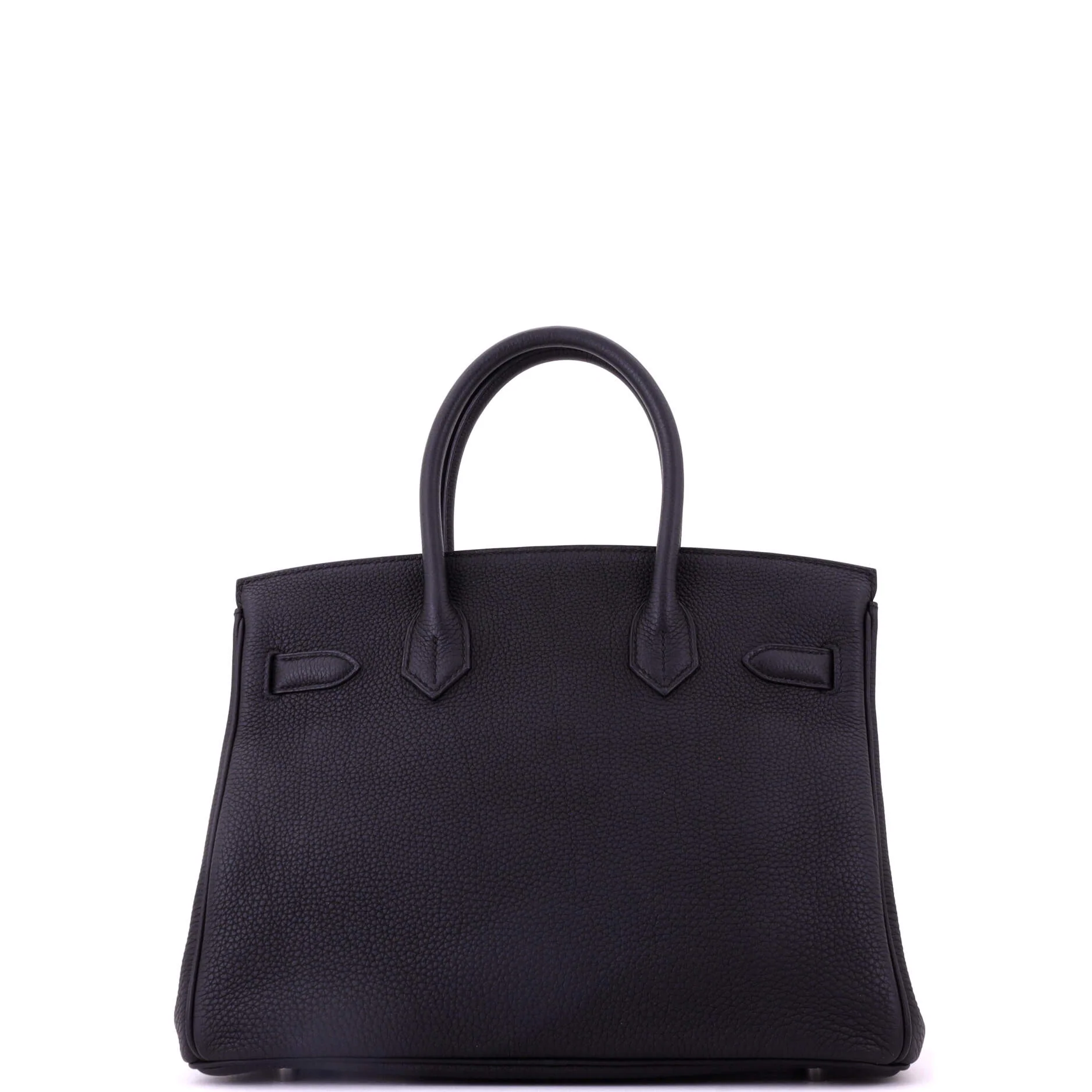 Birkin Handbag Noir Togo with Palladium Hardware 30 - Image 4