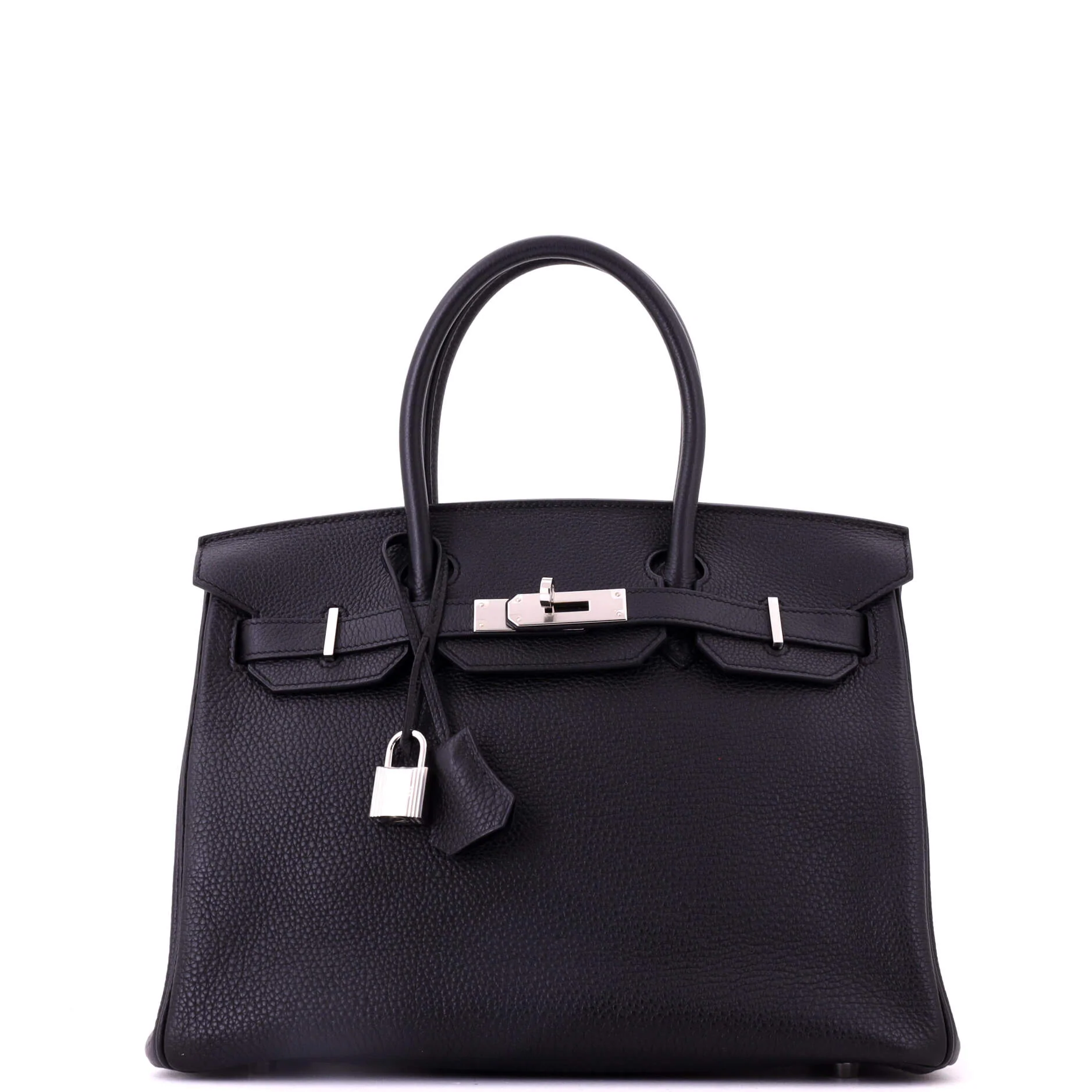 Birkin Handbag Noir Togo with Palladium Hardware 30