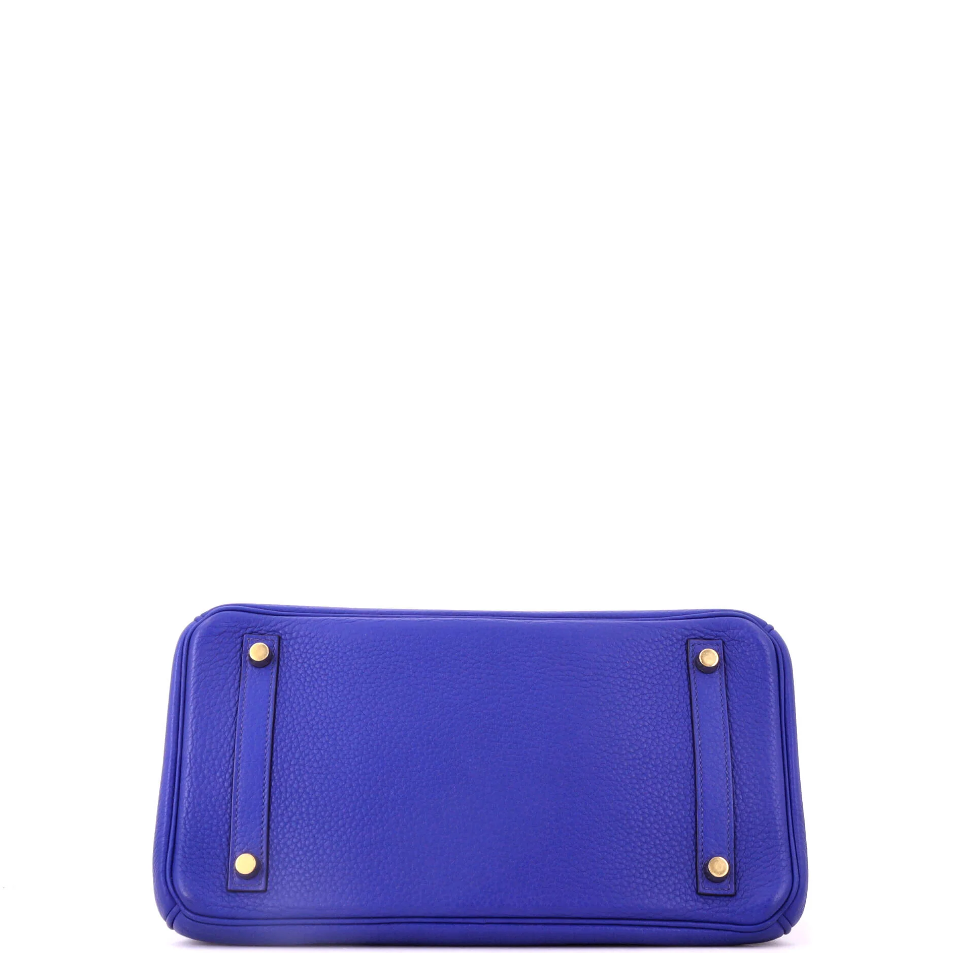 Birkin Handbag Bleu Electrique Clemence with Gold Hardware 30 - Image 5