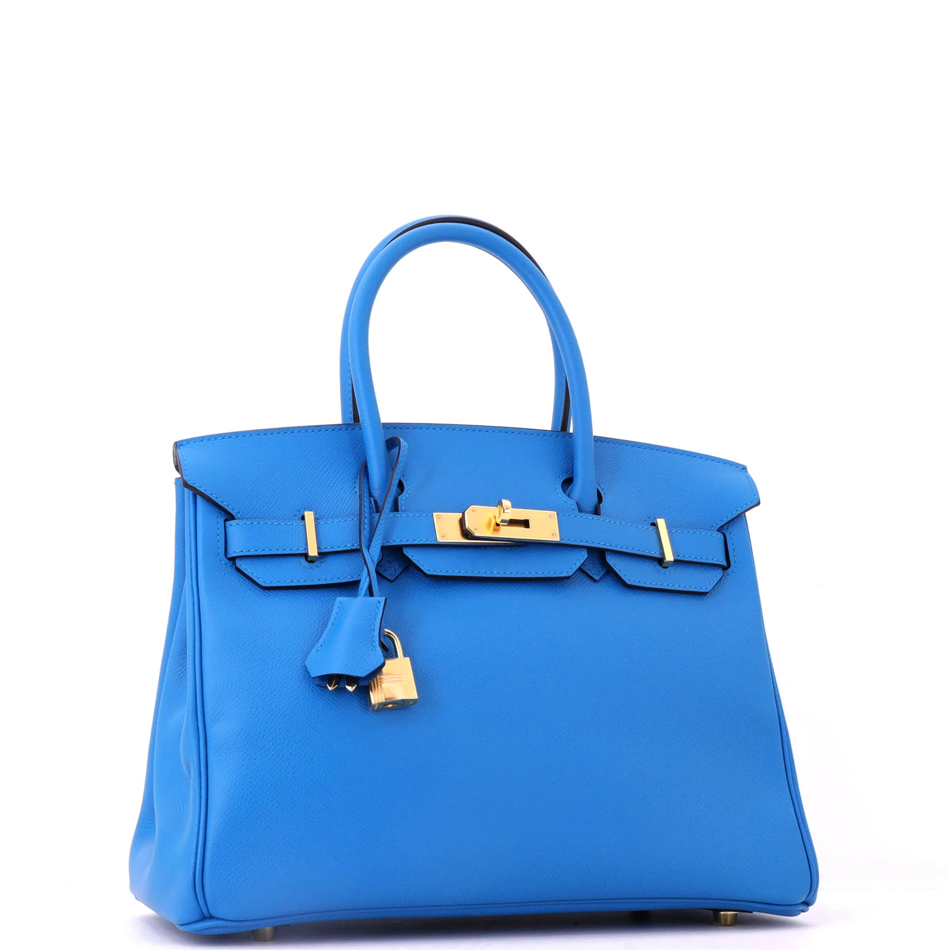 Birkin Handbag Bleu Zanzibar Epsom with Gold Hardware 30 - Image 2