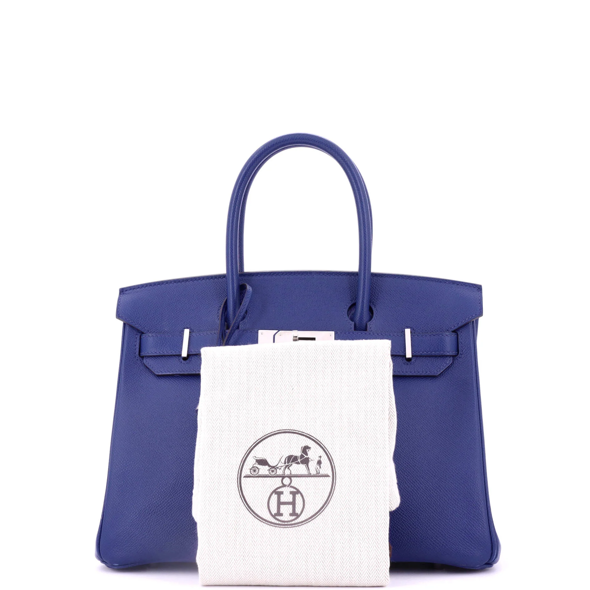 Birkin Handbag Bleu Electrique Epsom with Palladium Hardware 30 - Image 2