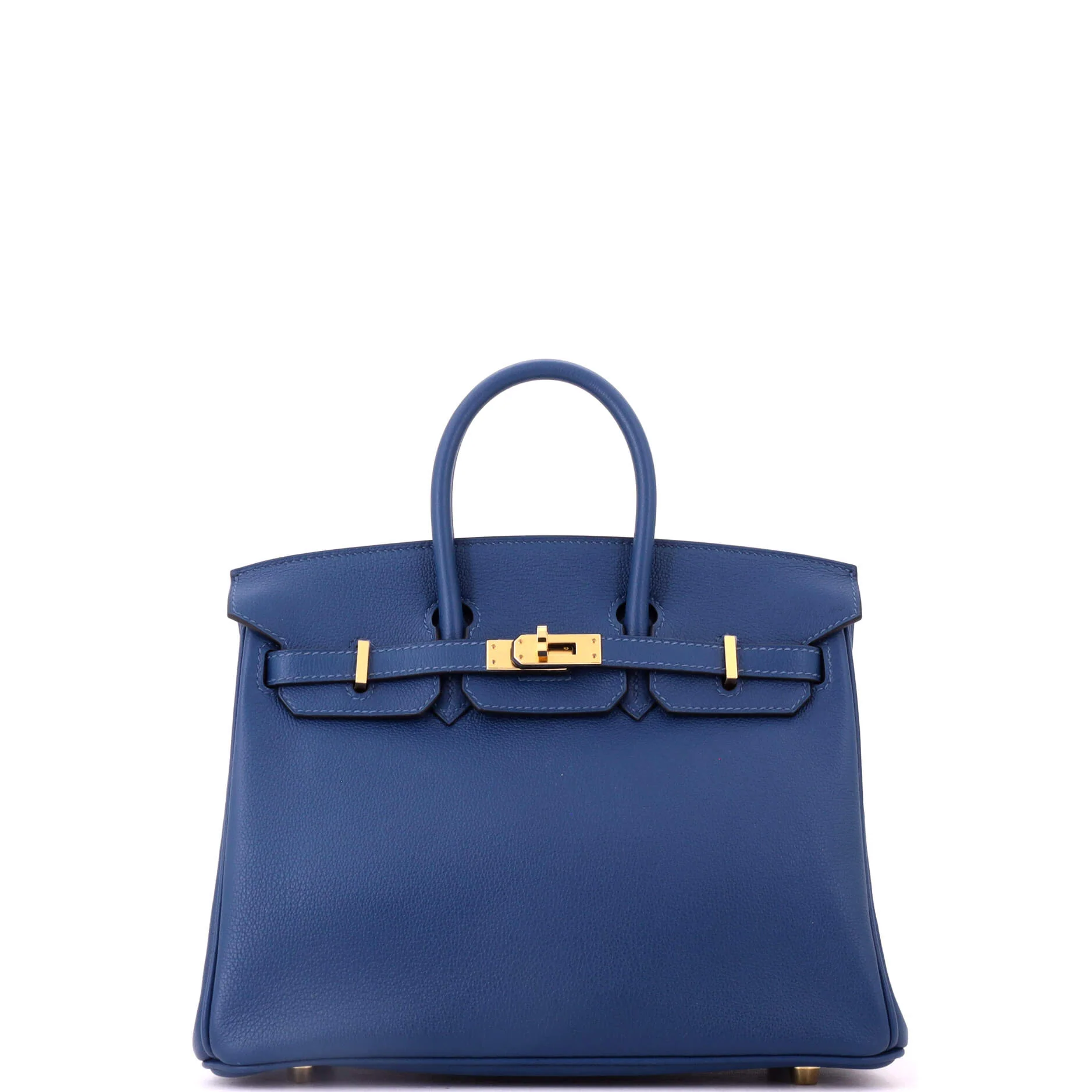 Birkin Handbag Deep Blue Novillo with Gold Hardware 25