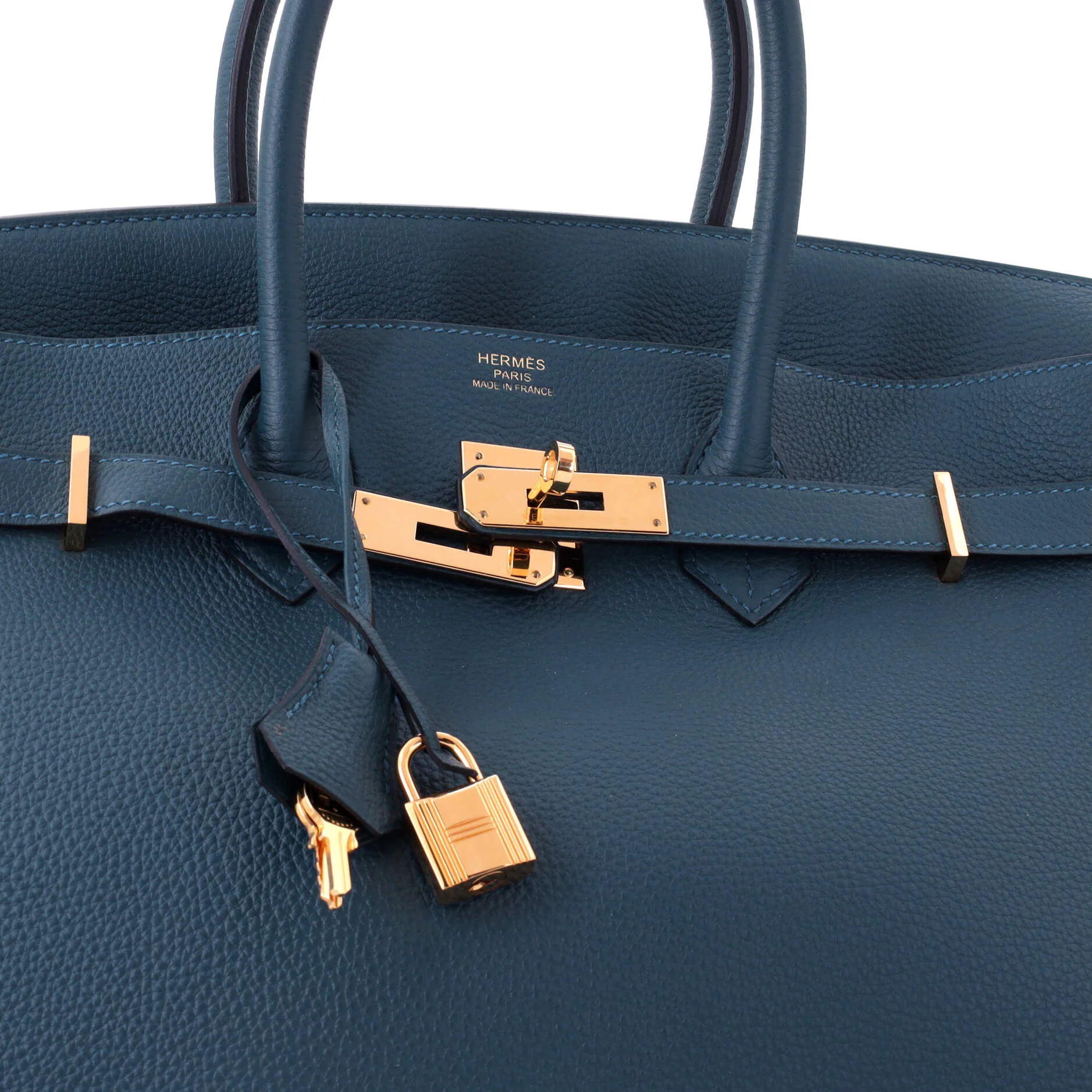 Birkin Handbag Colvert Togo with Gold Hardware 35 - Image 7