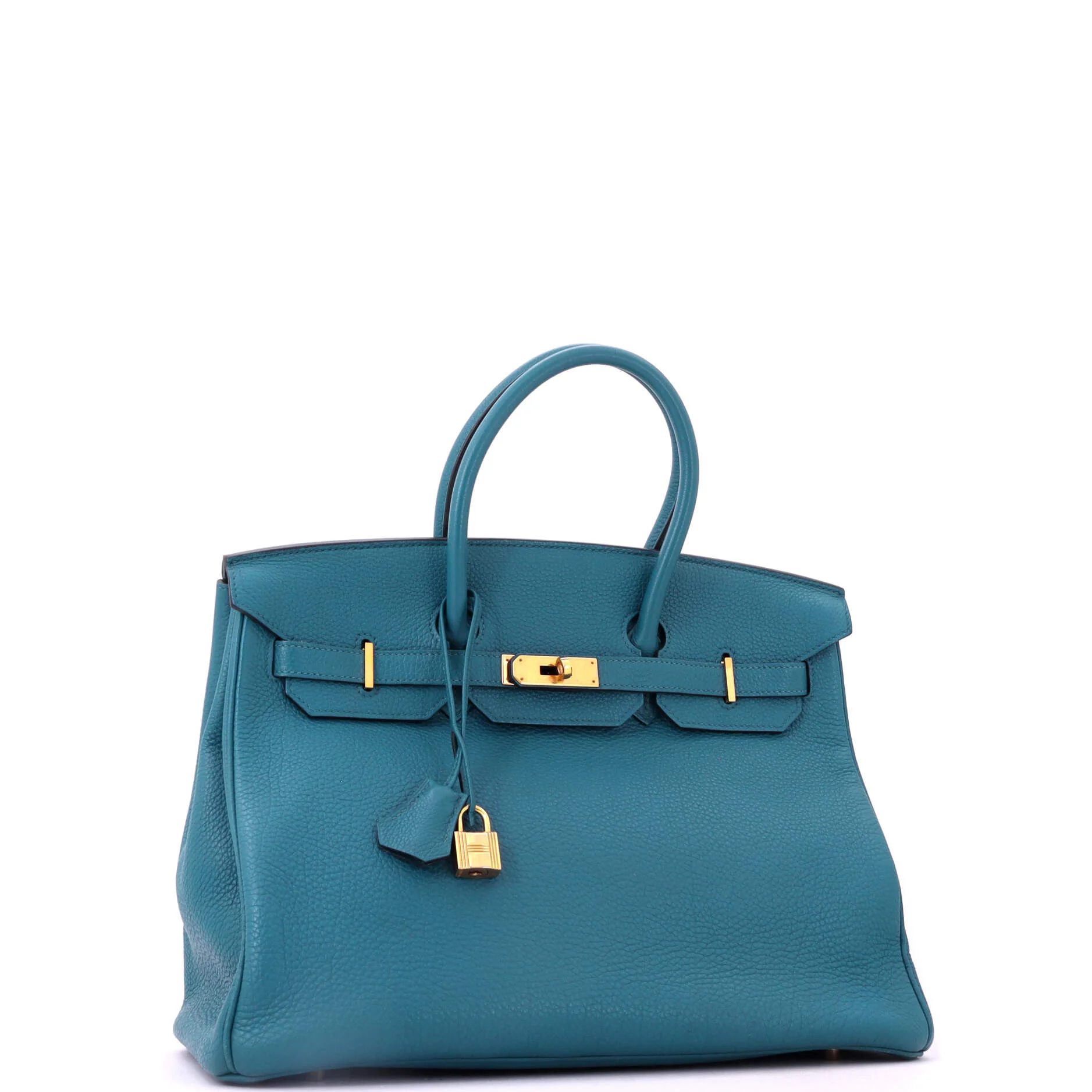 Birkin Handbag Bleu Izmir Togo with Gold Hardware 35 - Image 2