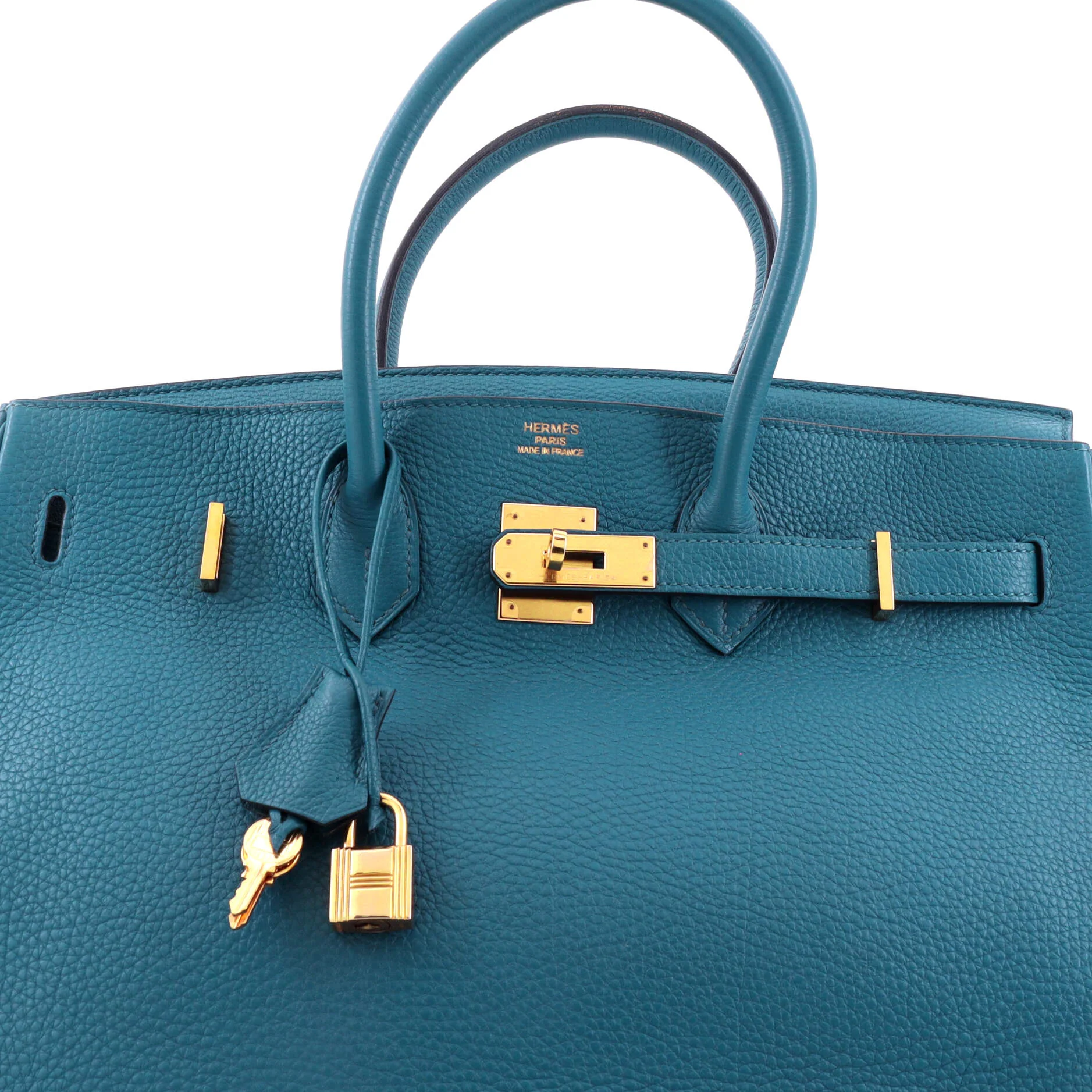 Birkin Handbag Bleu Izmir Togo with Gold Hardware 35 - Image 5