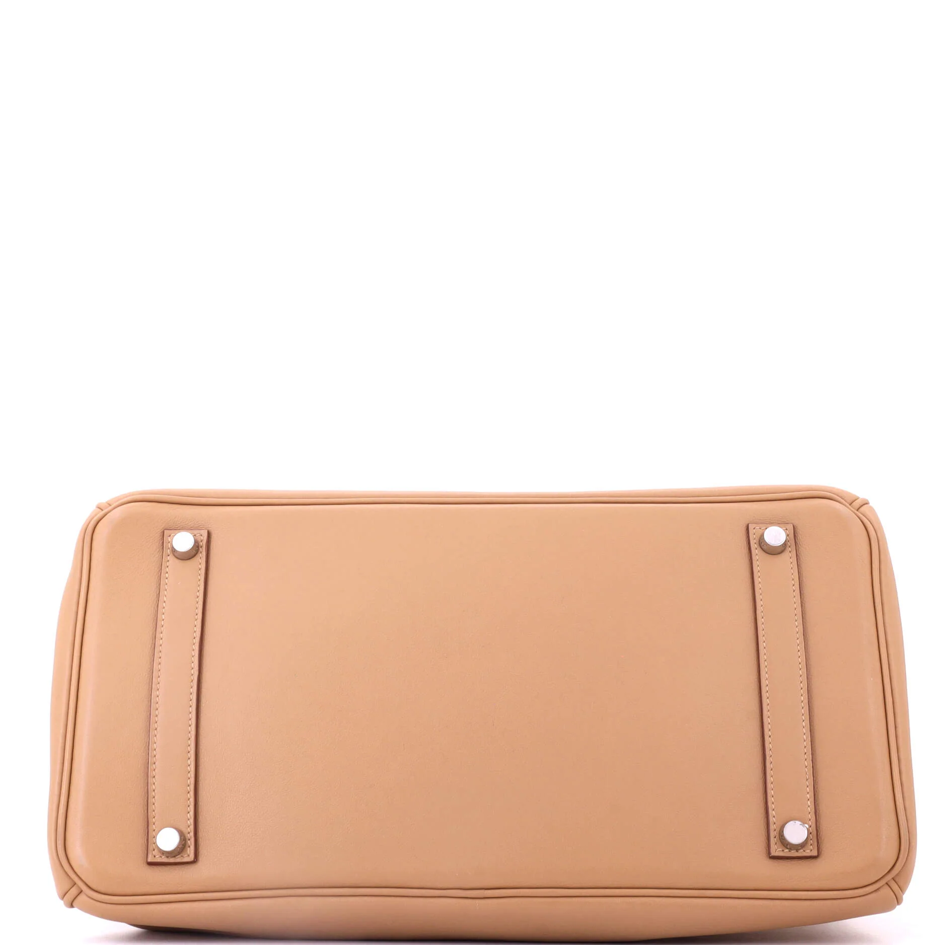 Birkin Handbag Tabac Camel Swift with Palladium Hardware 35 - Image 4