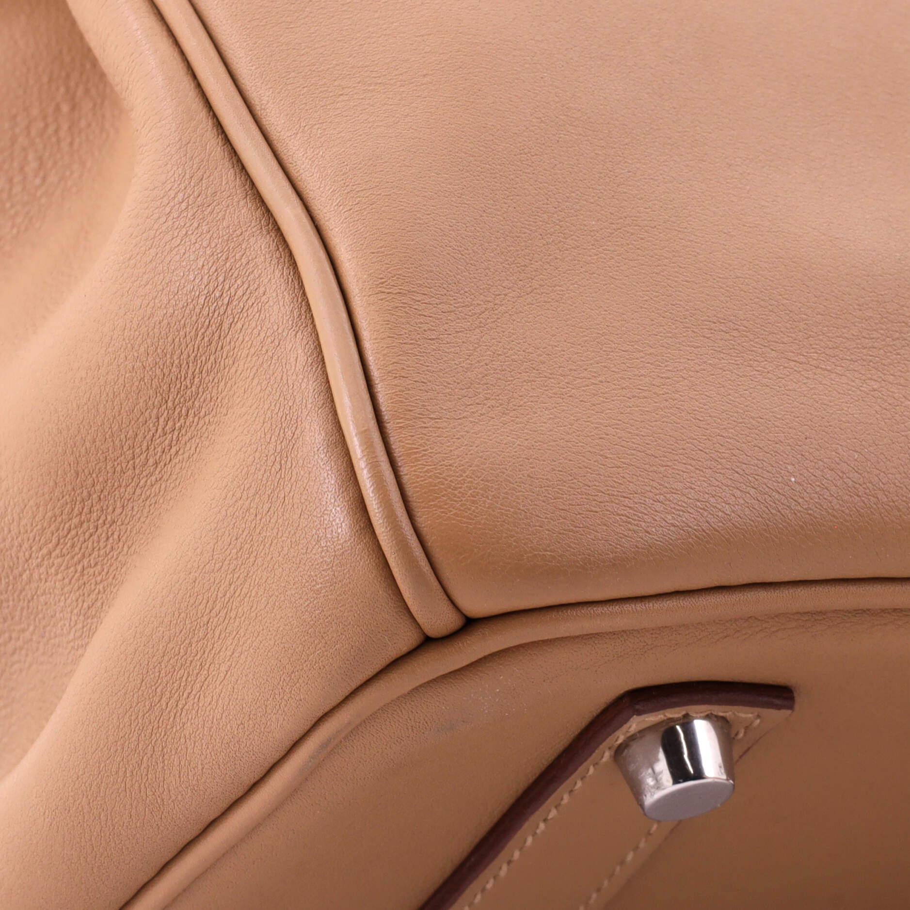 Birkin Handbag Tabac Camel Swift with Palladium Hardware 35 - Image 8