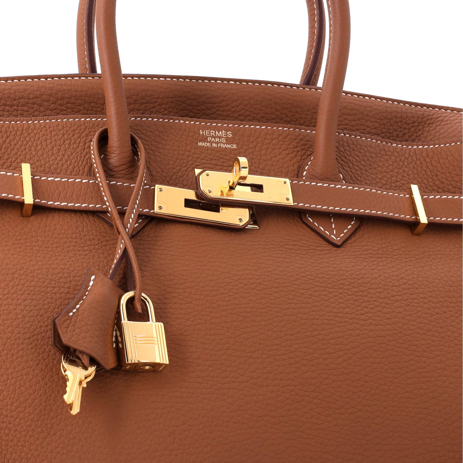 Birkin Handbag Gold Togo with Gold Hardware 35 - Image 7