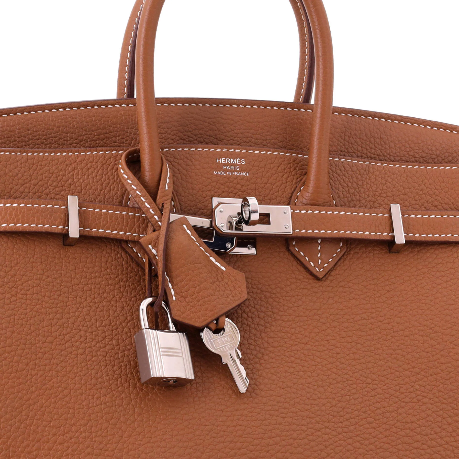 Birkin Handbag Gold Togo with Palladium Hardware 25 - Image 7