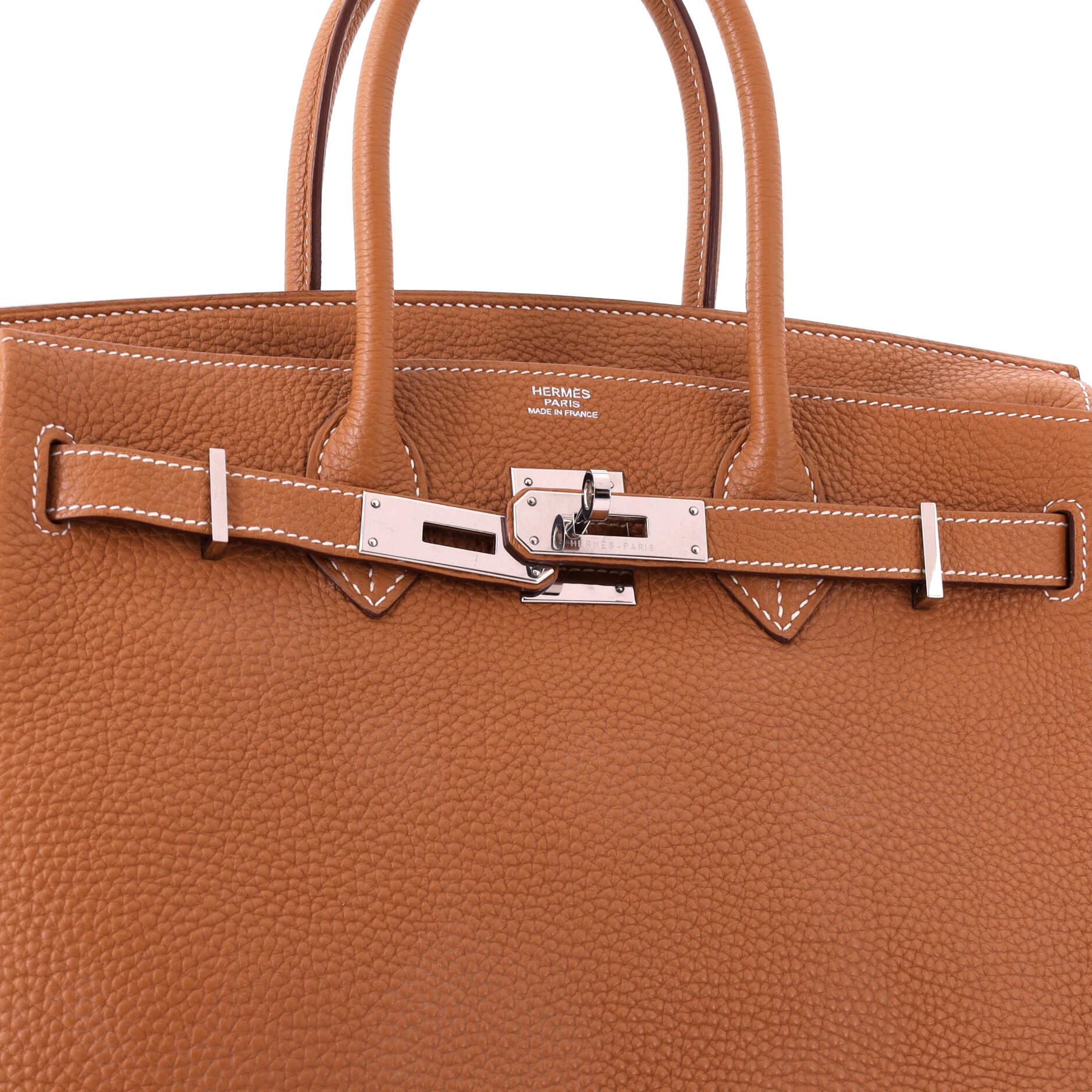 Birkin Handbag Gold Togo with Palladium Hardware 30 - Image 6