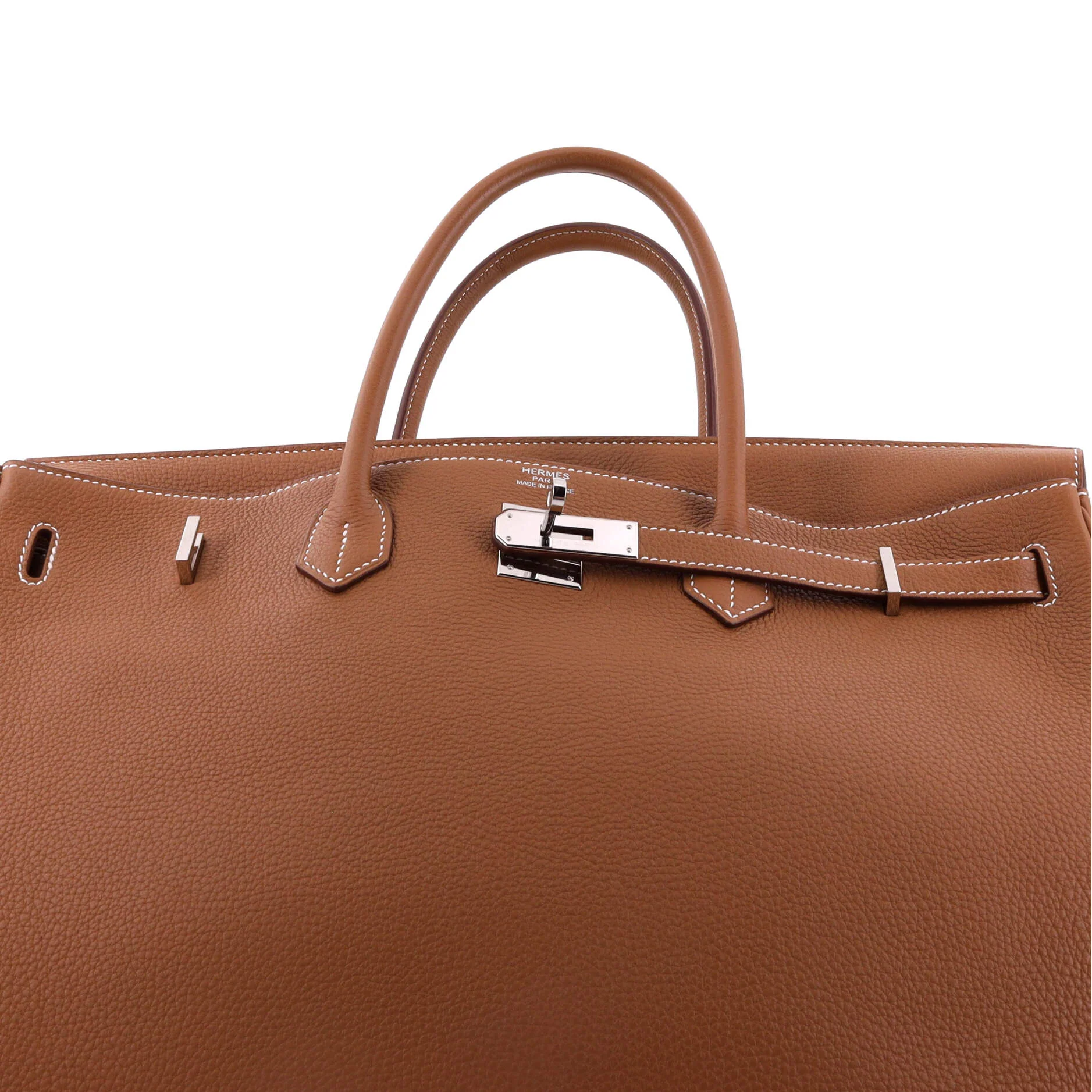 Birkin Handbag Gold Togo with Palladium Hardware 40 - Image 5