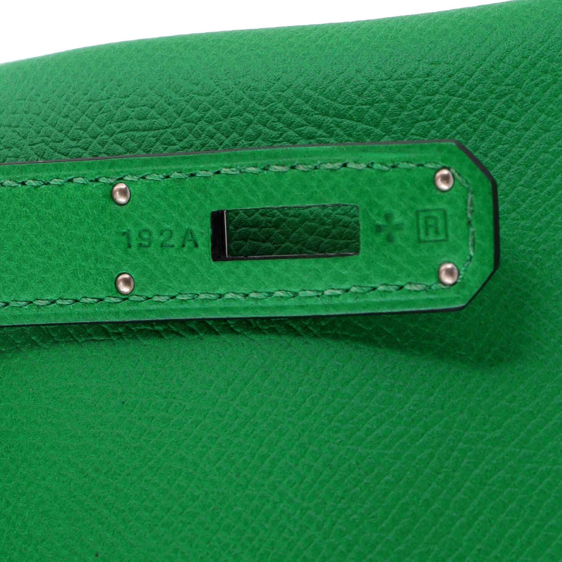 Birkin Handbag Bamboo Epsom with Palladium Hardware 30 - Image 7