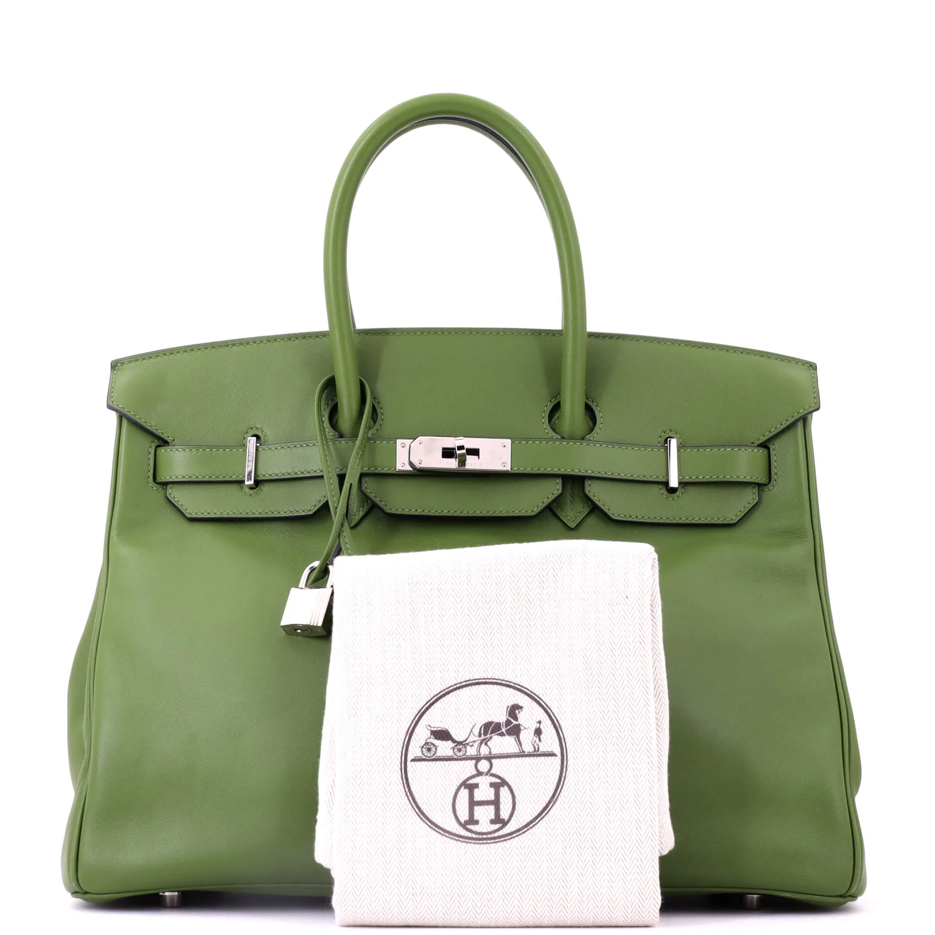 Birkin Handbag Pelouse Swift with Palladium Hardware 35 - Image 2