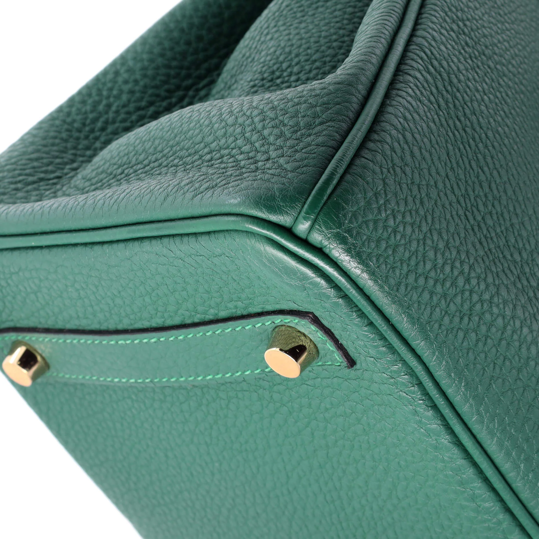 Birkin Handbag Malachite Togo with Gold Hardware 30 - Image 8