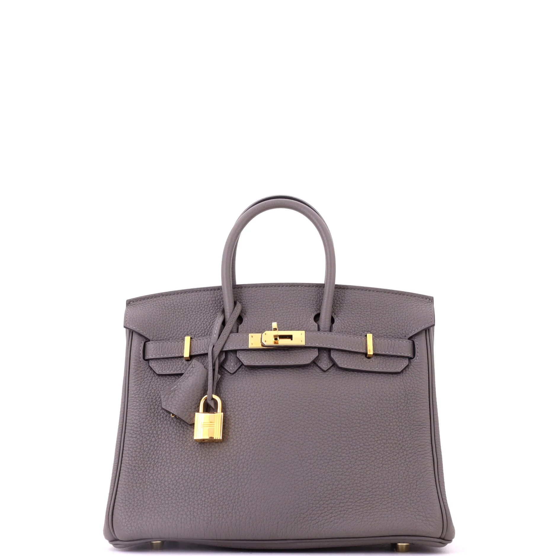 Birkin Handbag Grey Togo with Gold Hardware 25