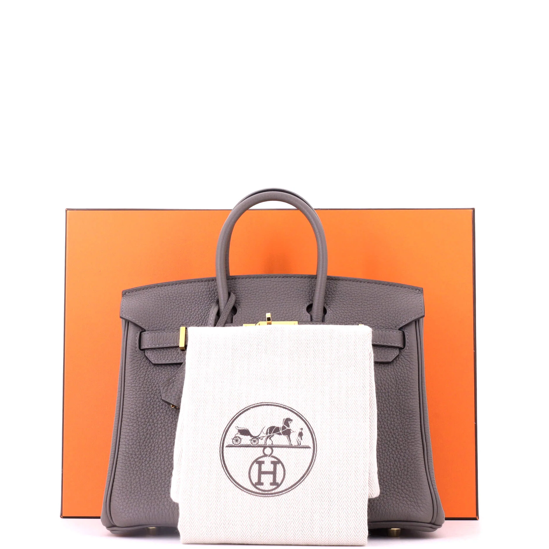 Birkin Handbag Grey Togo with Gold Hardware 25 - Image 2