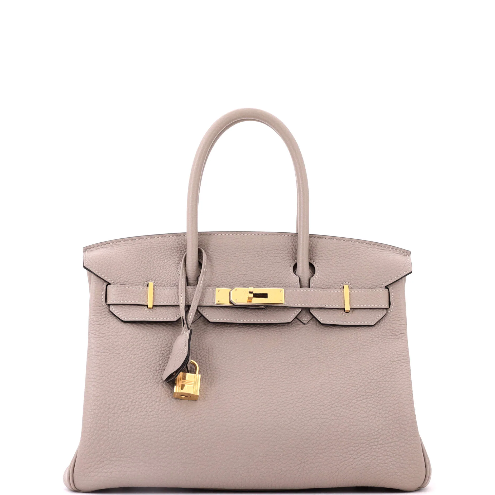 Birkin Handbag Grey Togo with Gold Hardware 30