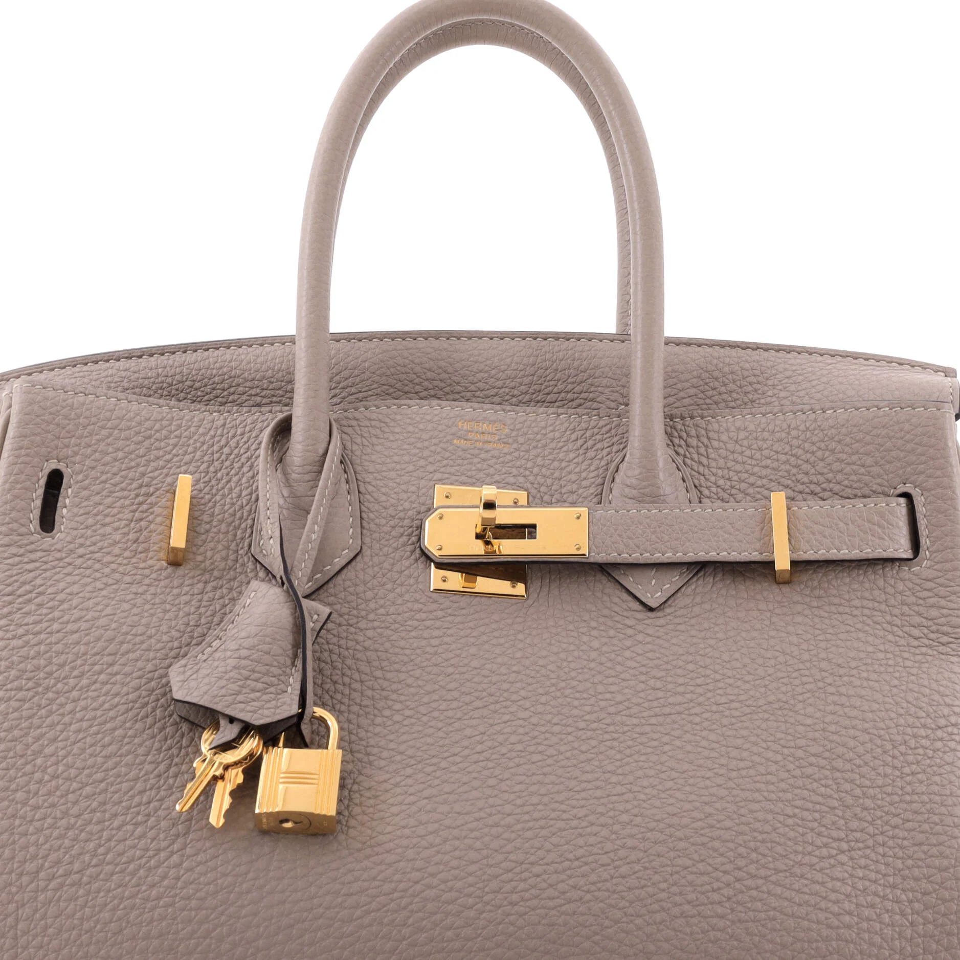 Birkin Handbag Grey Togo with Gold Hardware 30 - Image 5